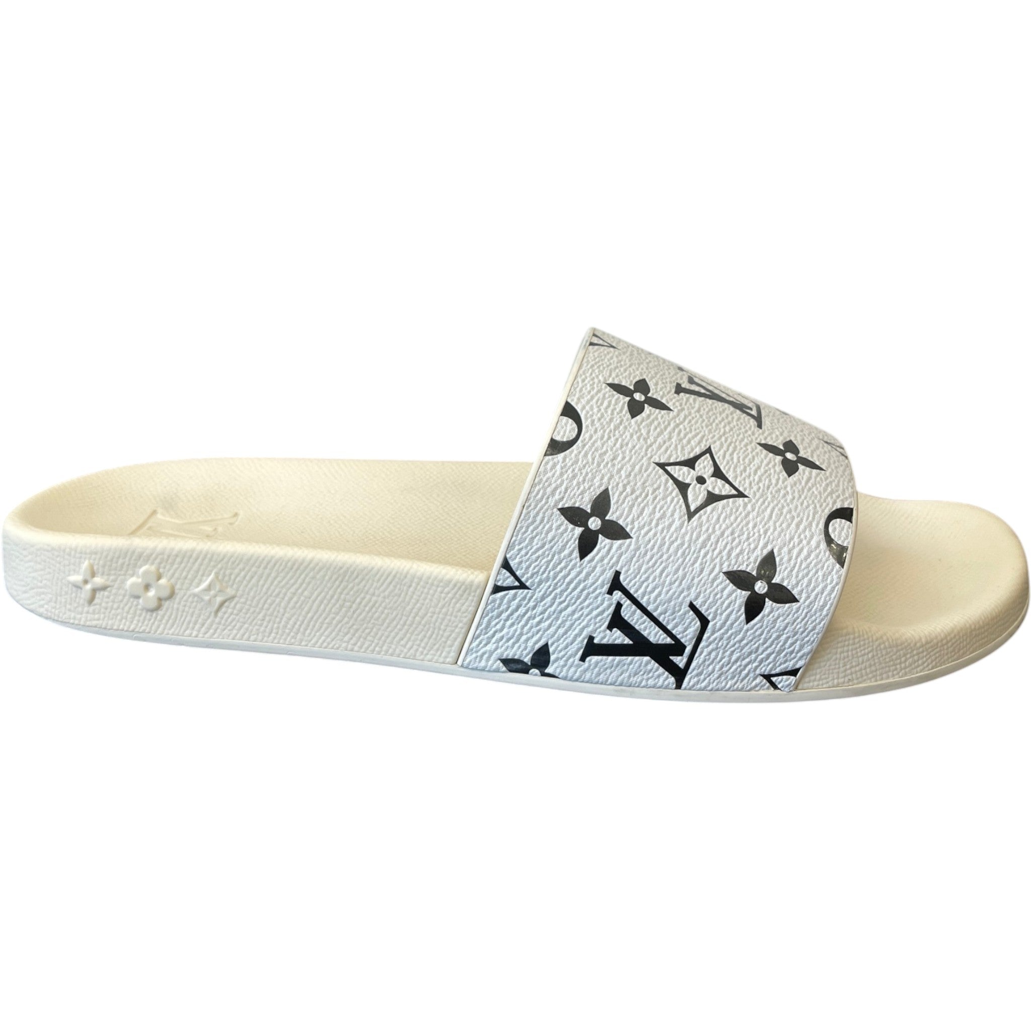 Men's Monogram Slides White Size EU 42.5 / UK 8.5