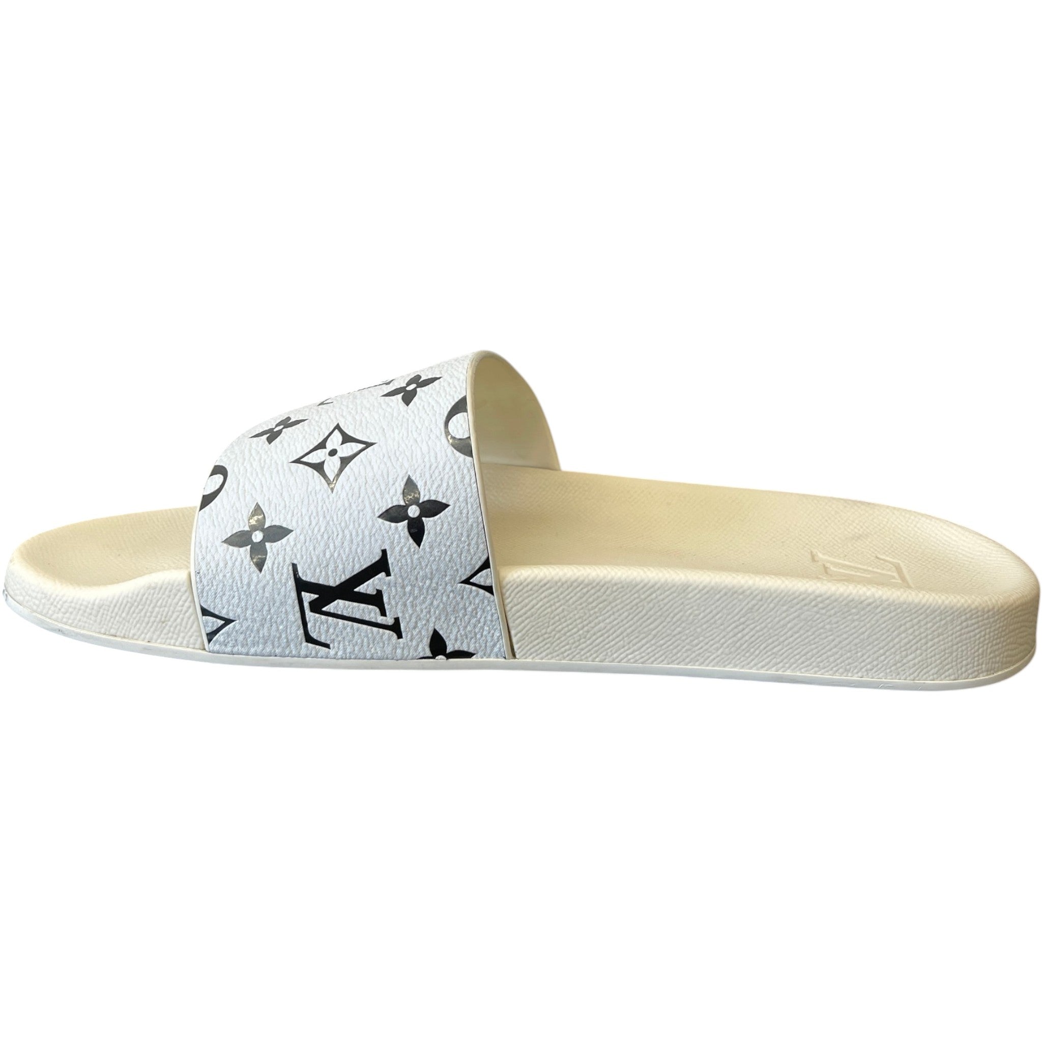 Men's Monogram Slides White Size EU 42.5 / UK 8.5