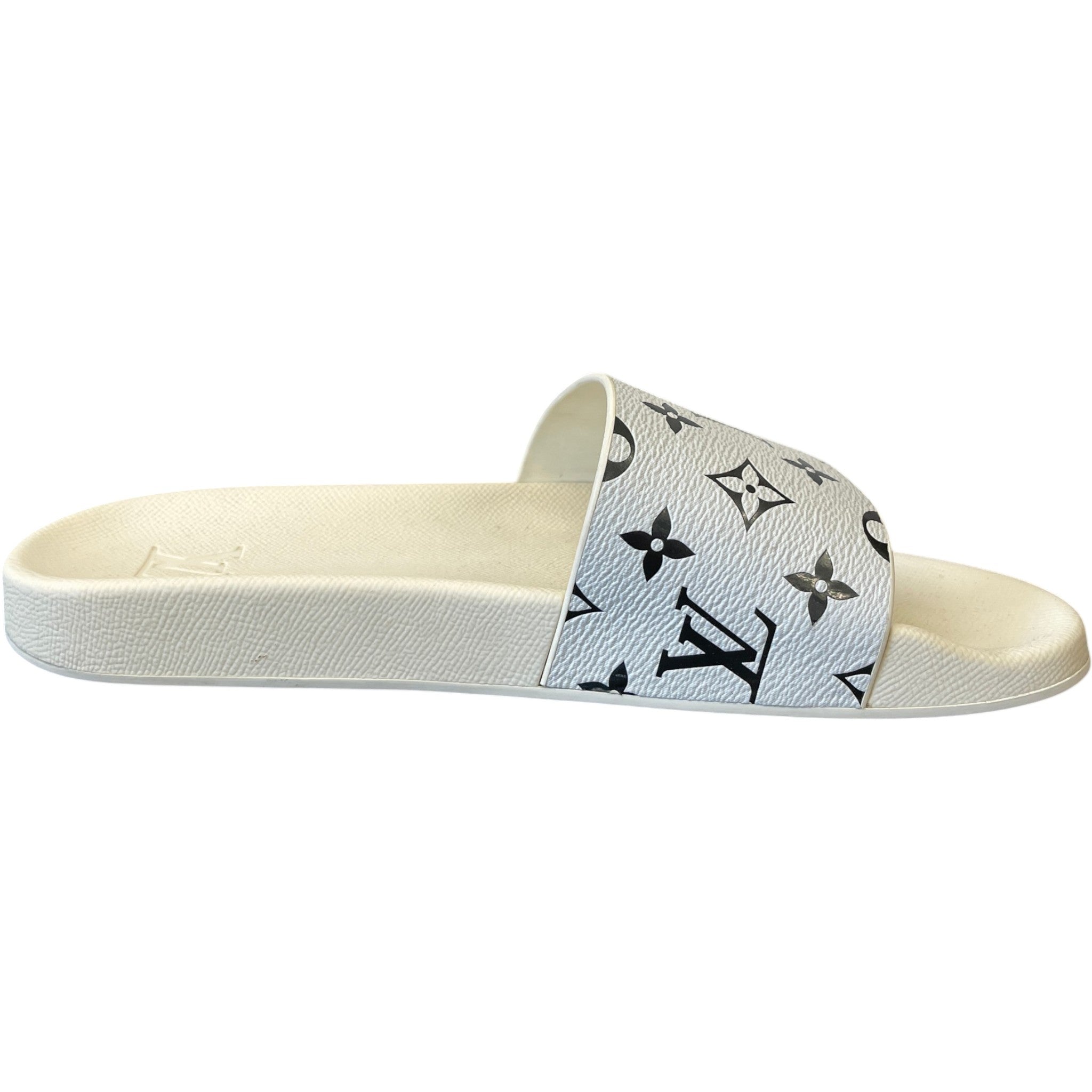 Men's Monogram Slides White Size EU 42.5 / UK 8.5