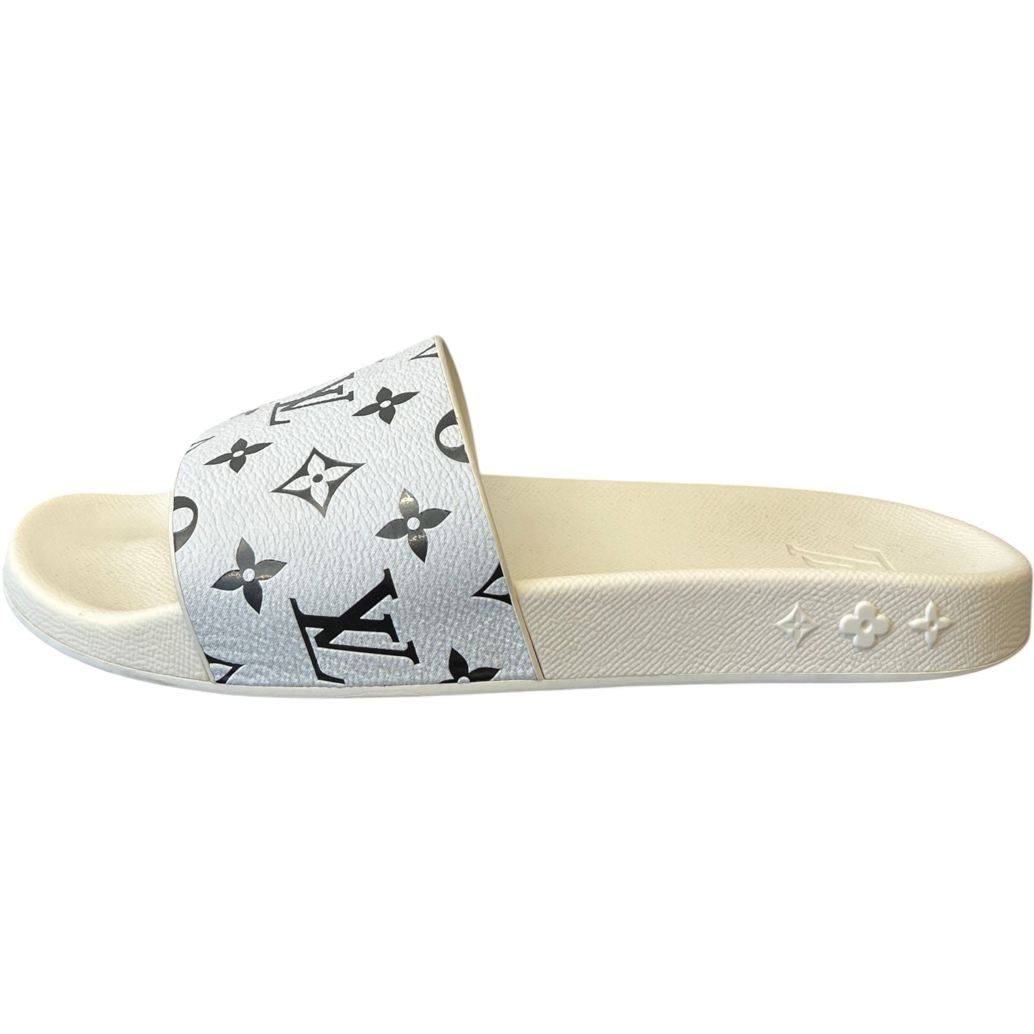 Men's Monogram Slides White Size EU 42.5 / UK 8.5