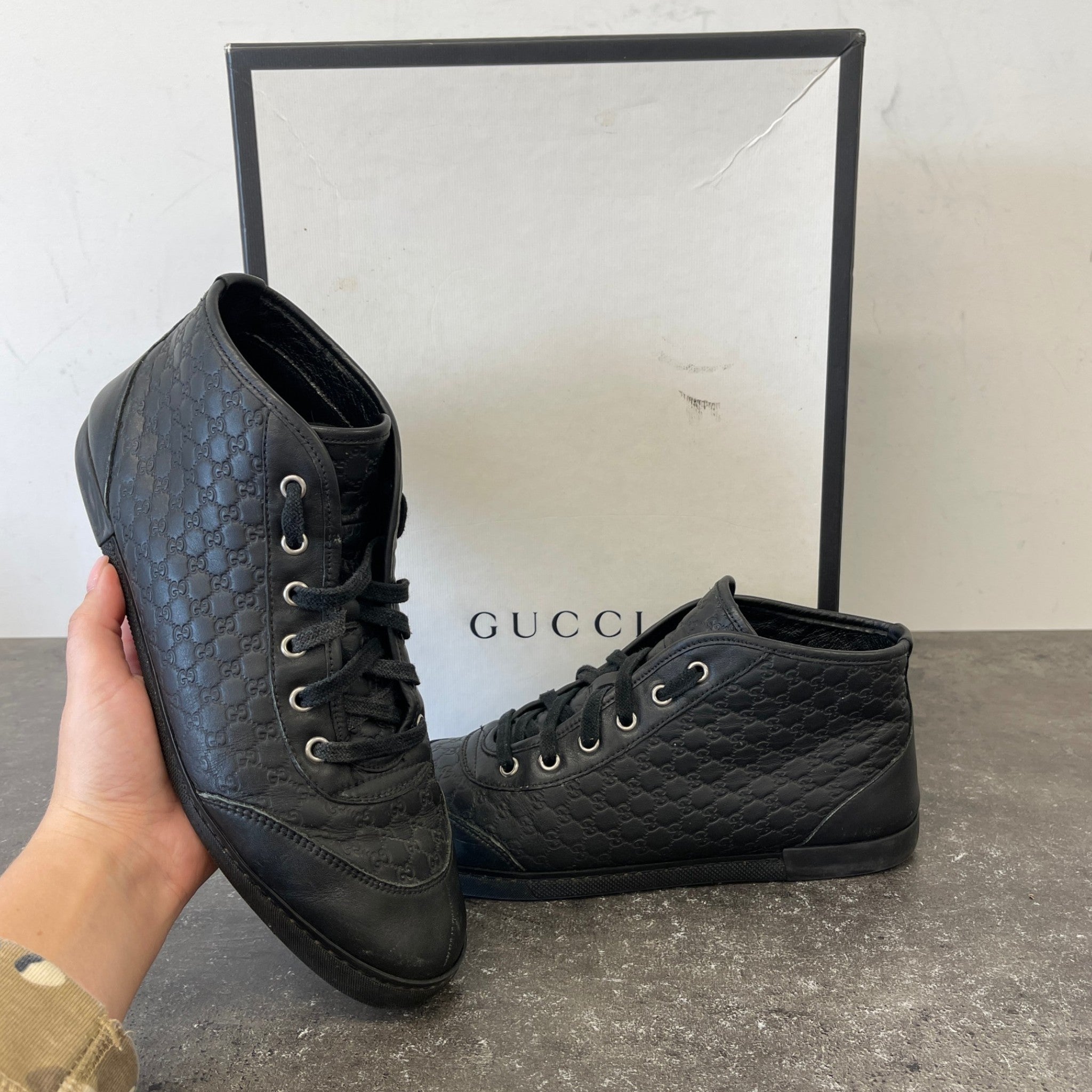 Men's Gg Supreme High Trainers Black Size EU 40 / UK 6
