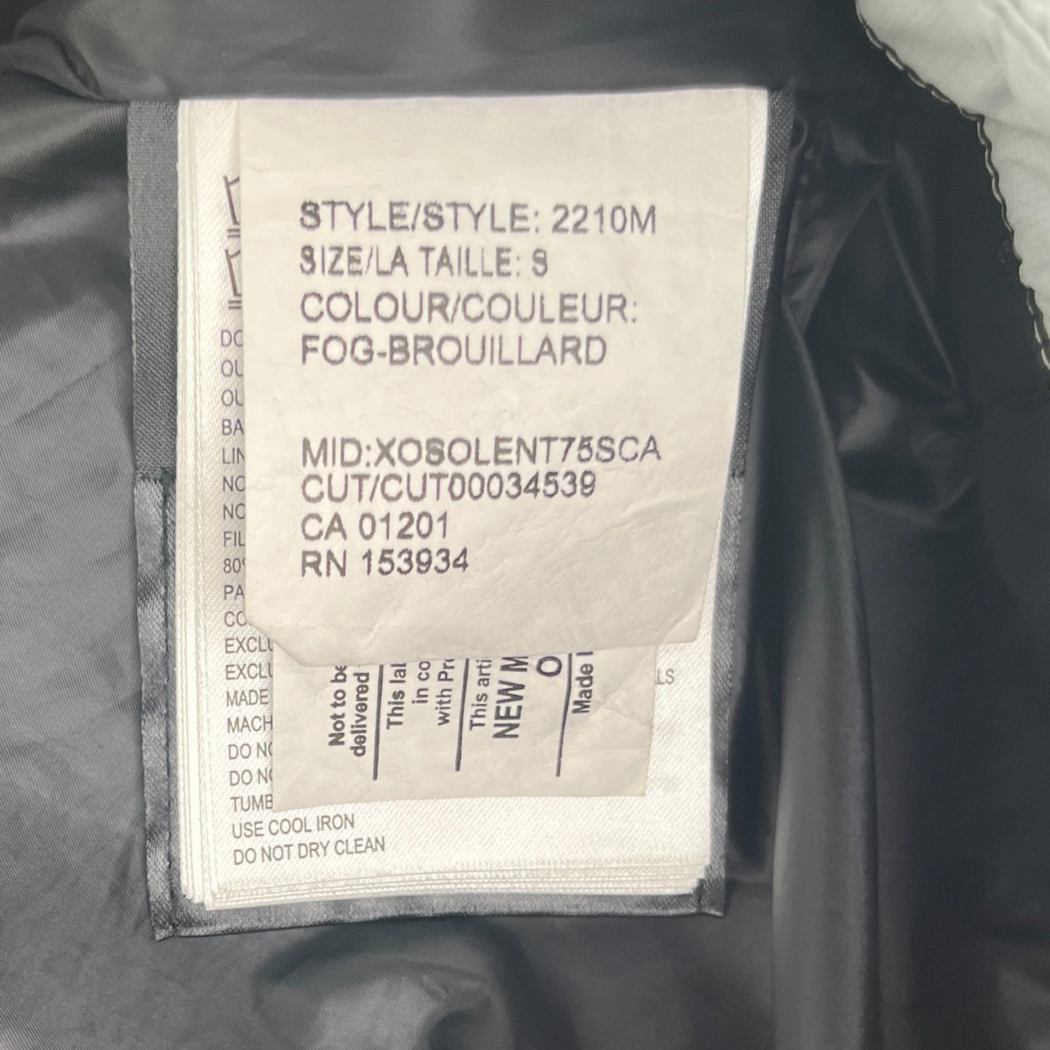 Men's Dunham Down Jacket Grey Size S