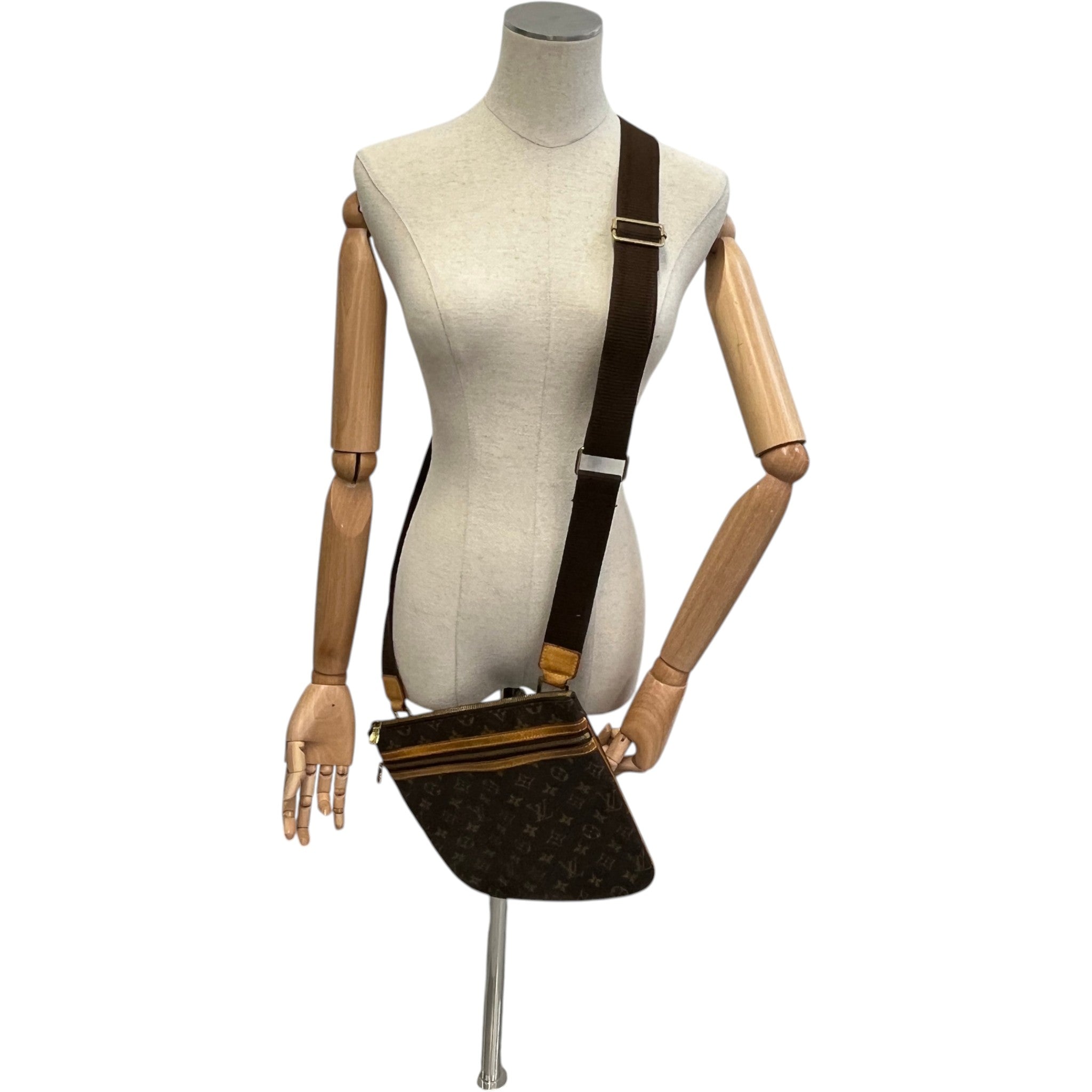 Men's Monogram Pochette Bosphore Messenger Bag Brown