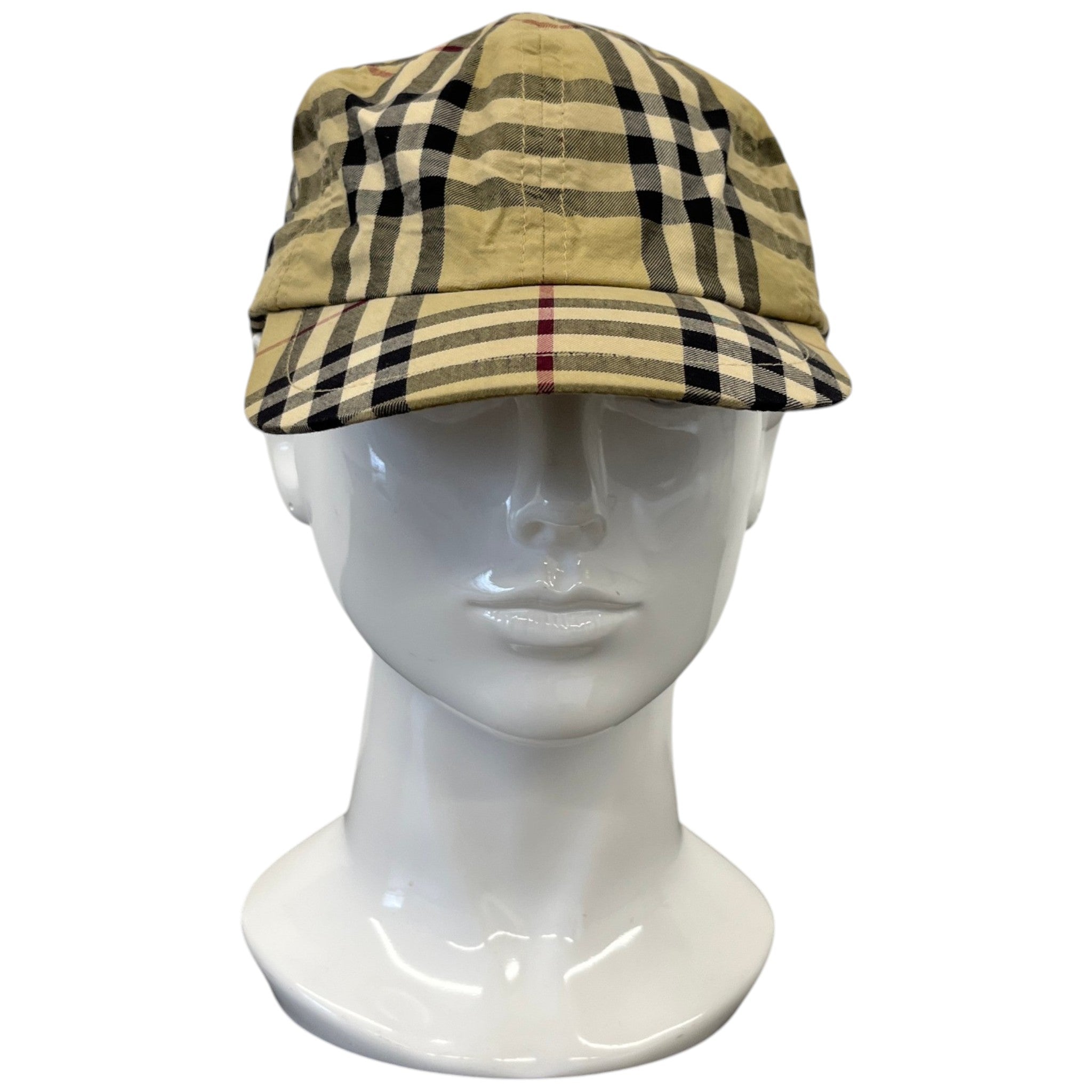 Men's Checkered Cap Beige