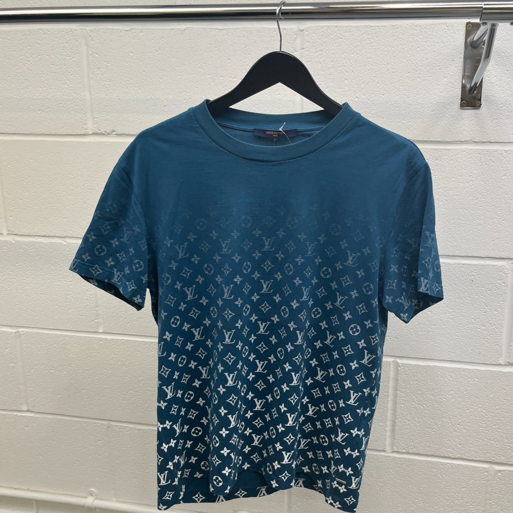 Men's Monogram Gradient T-Shirt Blue Size M
