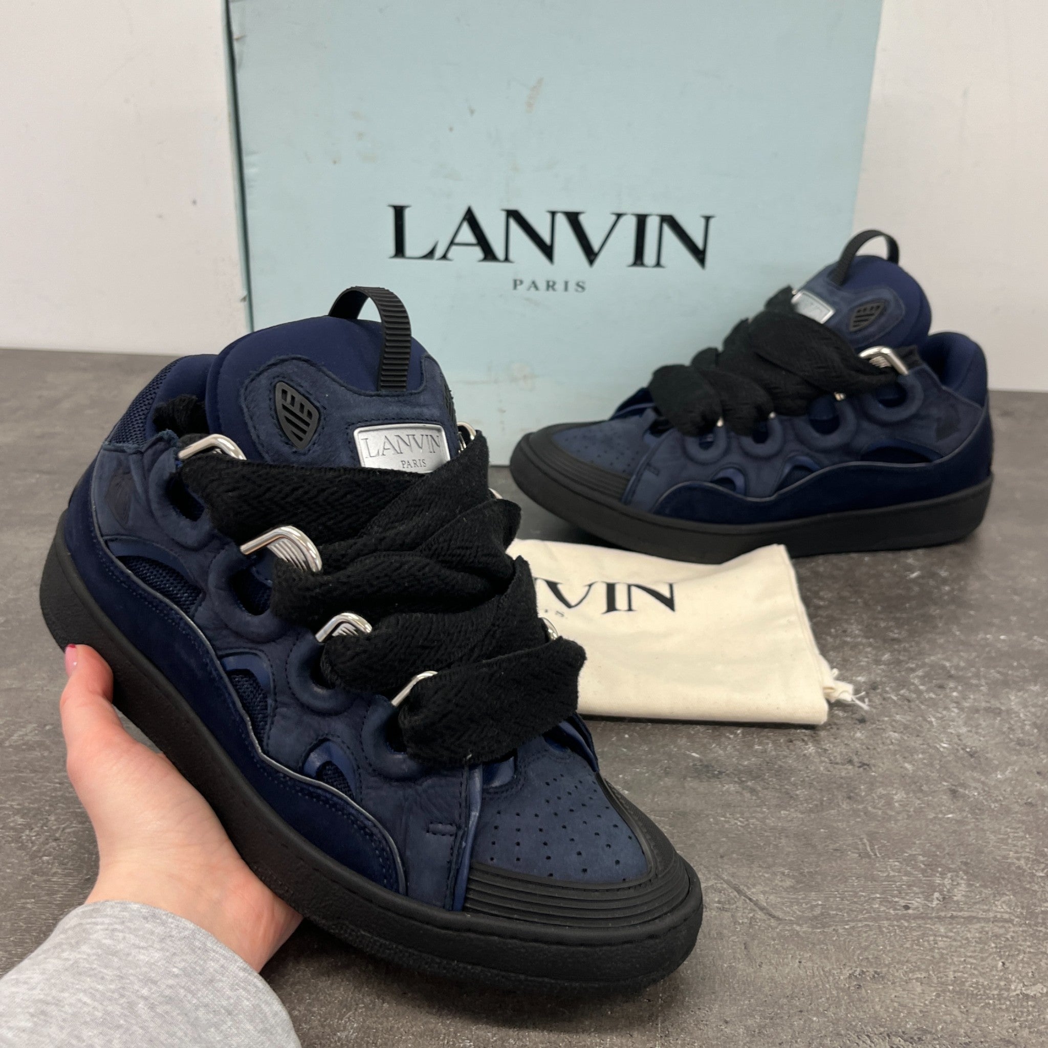 Men's Curb Skate Low Trainers Navy Size EU 42 / UK 8