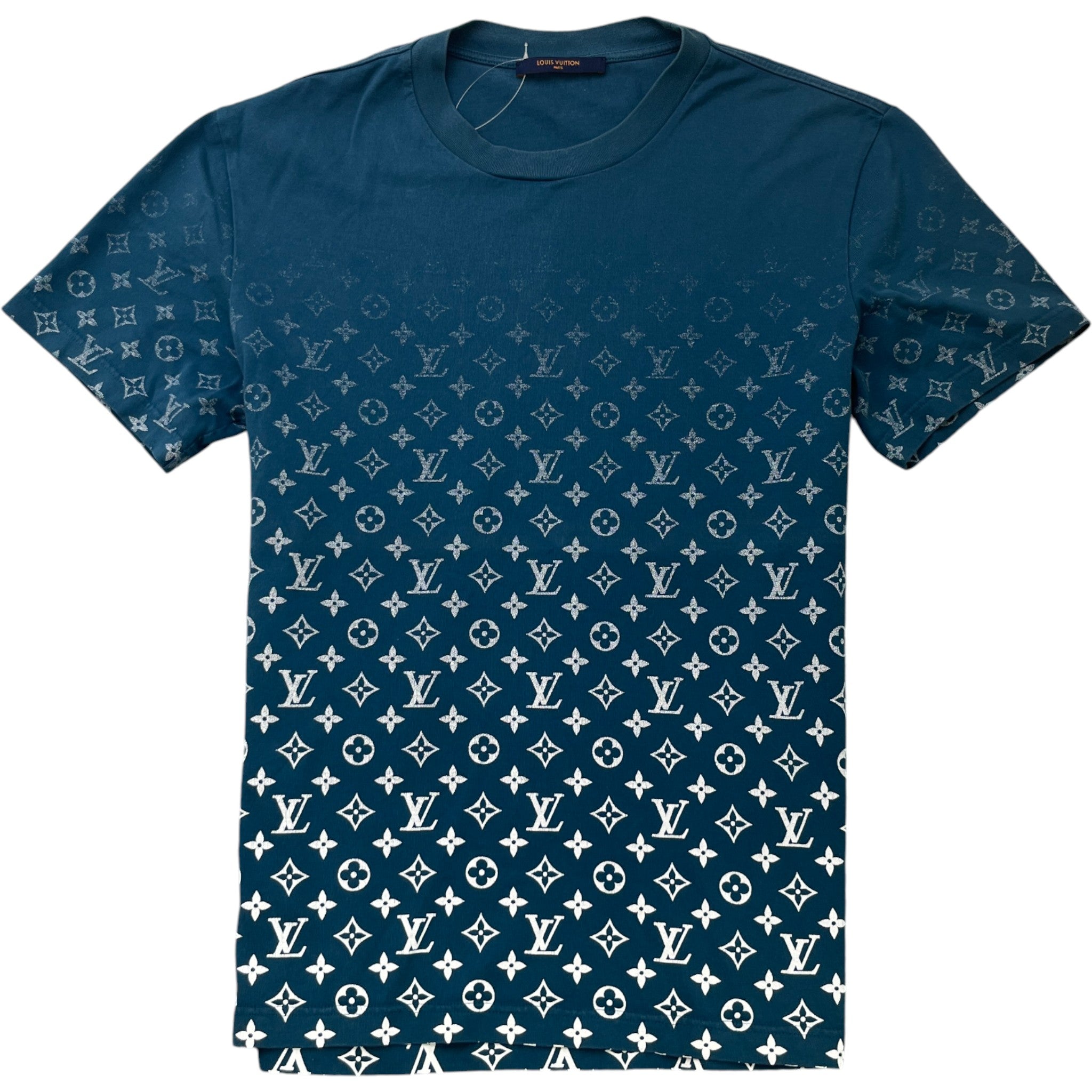Men's Monogram Gradient T-Shirt Blue Size M