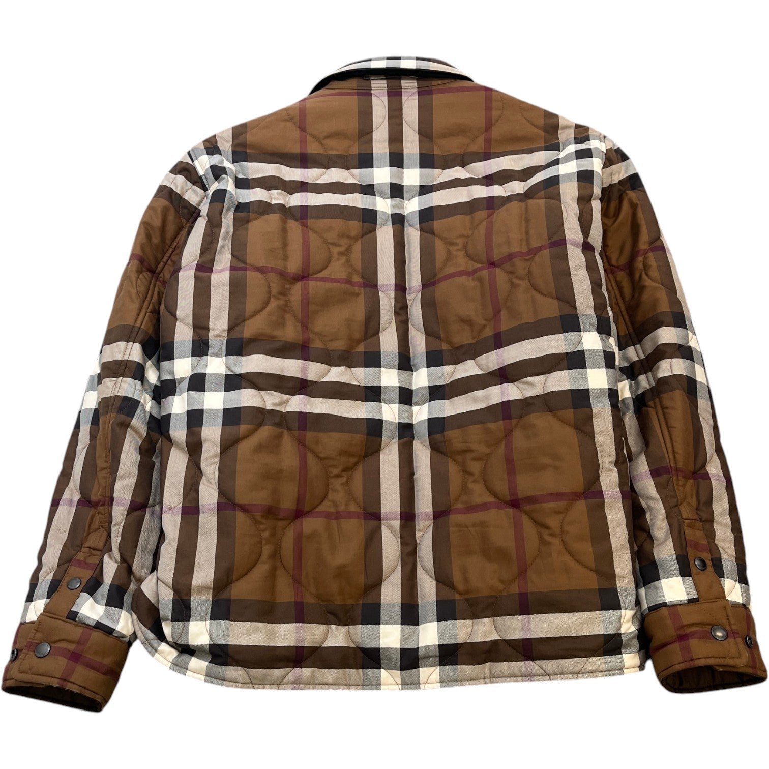 Men's Reversible Quilted Jacket Brown Size XL