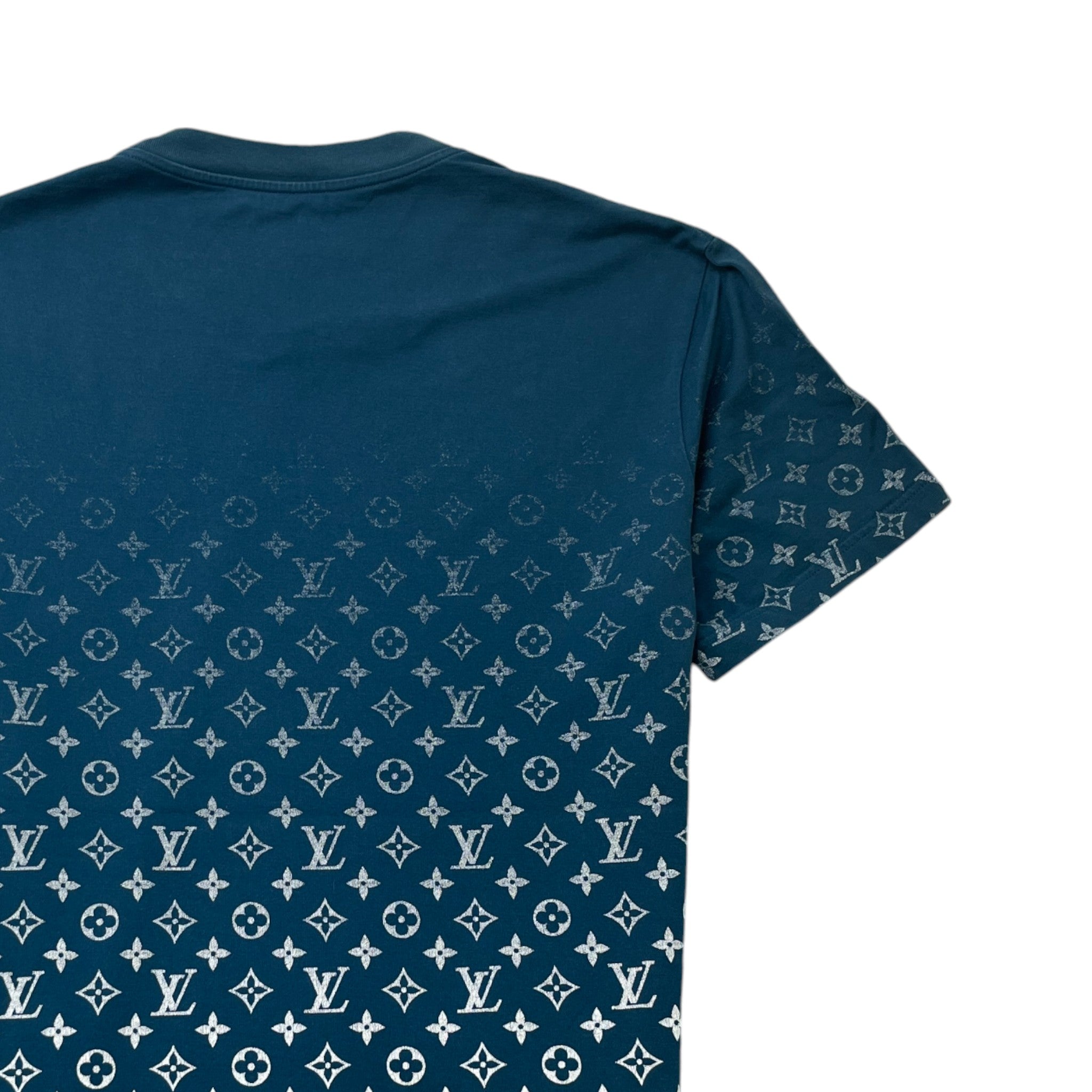 Men's Monogram Gradient T-Shirt Blue Size M