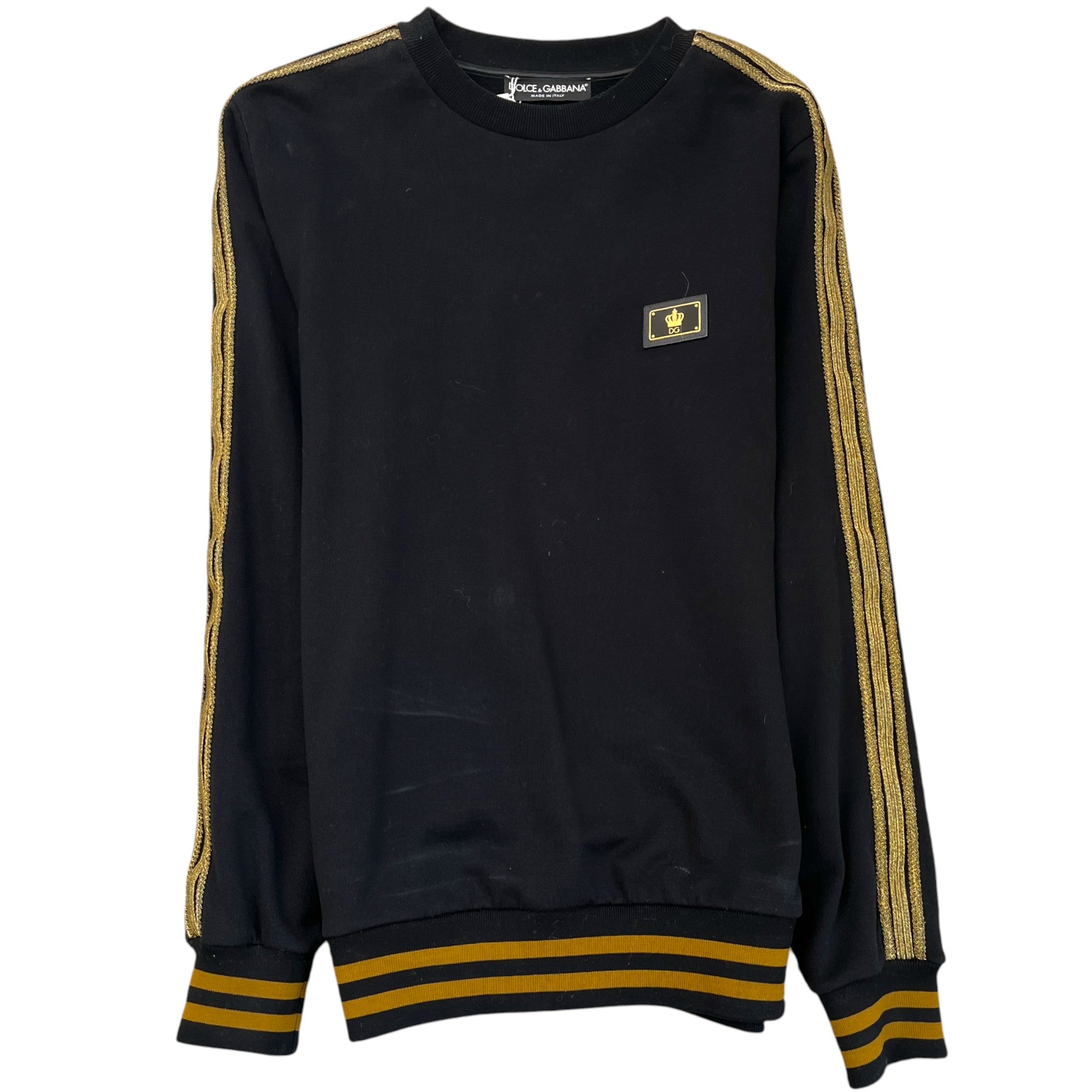 Men's Plaque Logo Sweatshirt Black Size IT 44 / UK XS