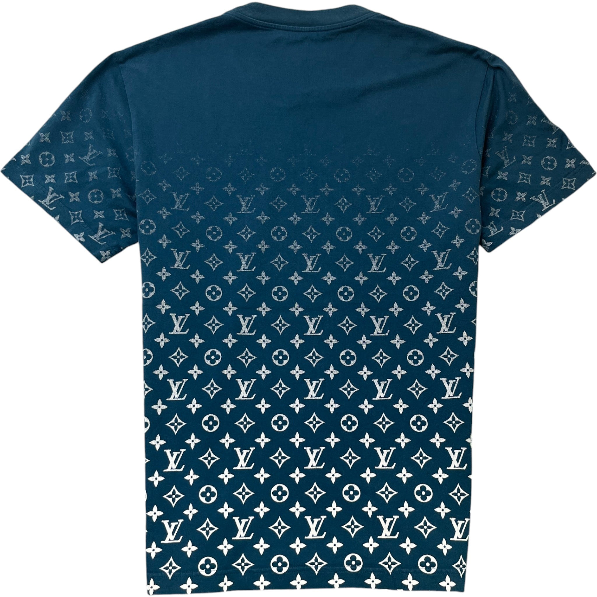 Men's Monogram Gradient T-Shirt Blue Size M
