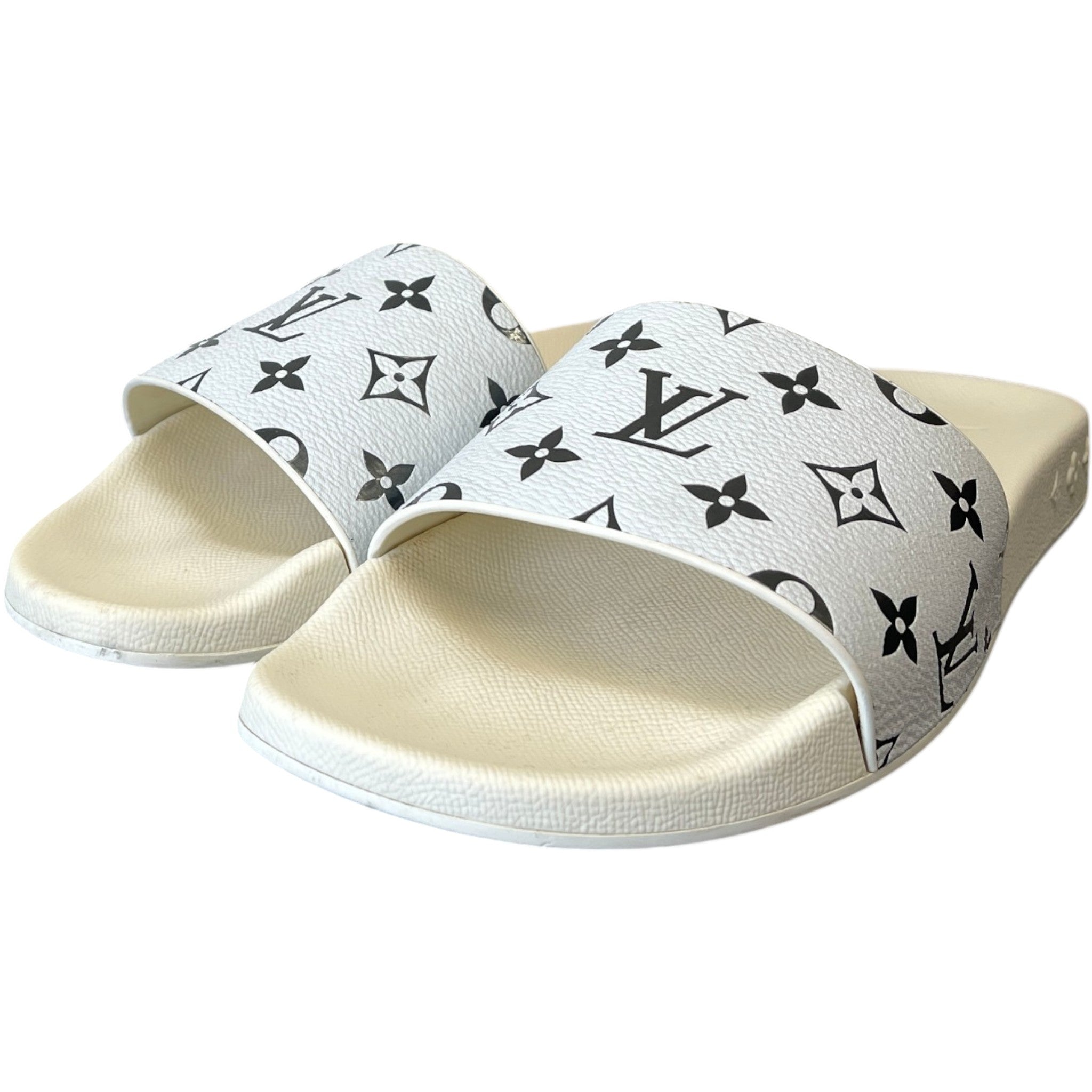 Men's Monogram Slides White Size EU 42.5 / UK 8.5