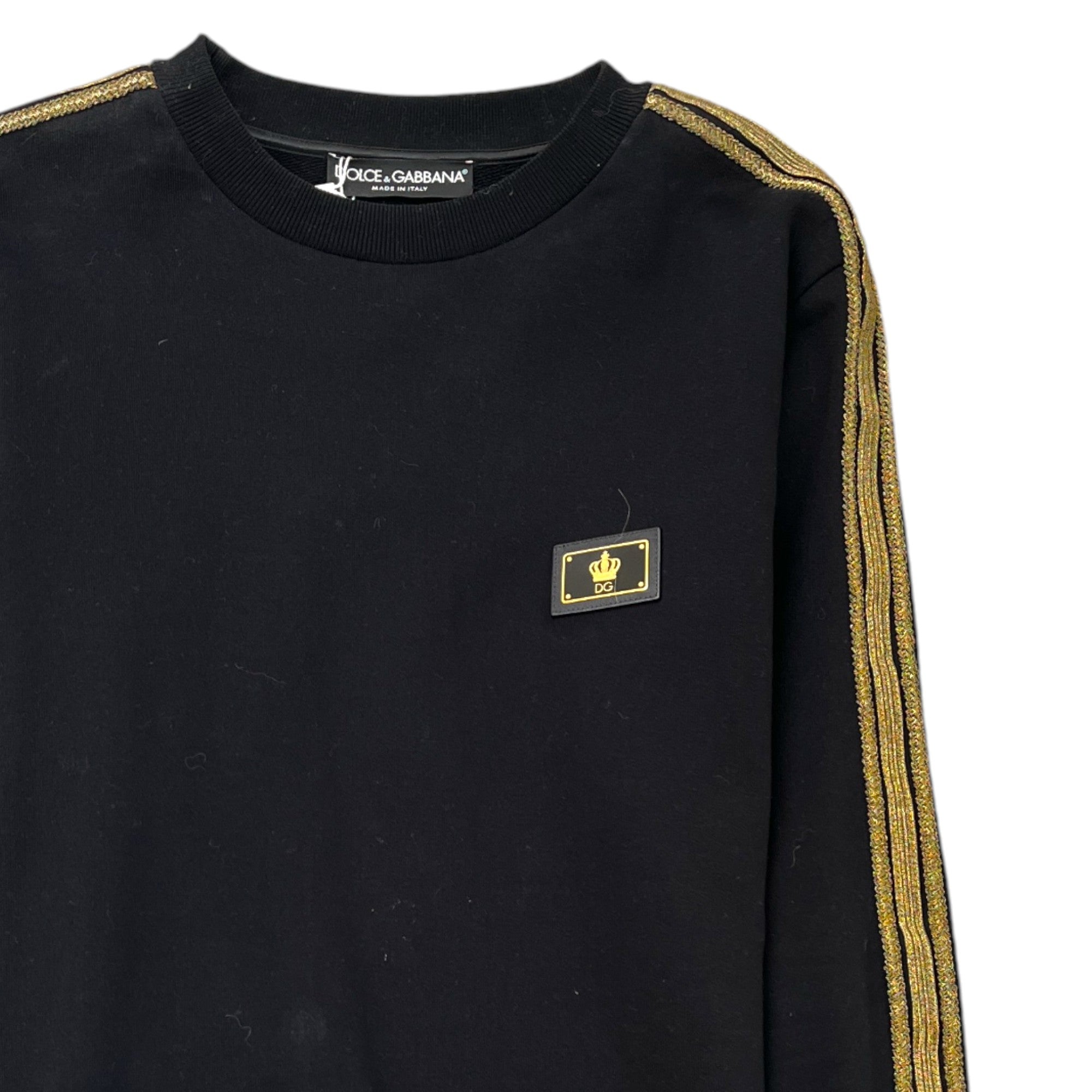 Men's Plaque Logo Sweatshirt Black Size IT 44 / UK XS