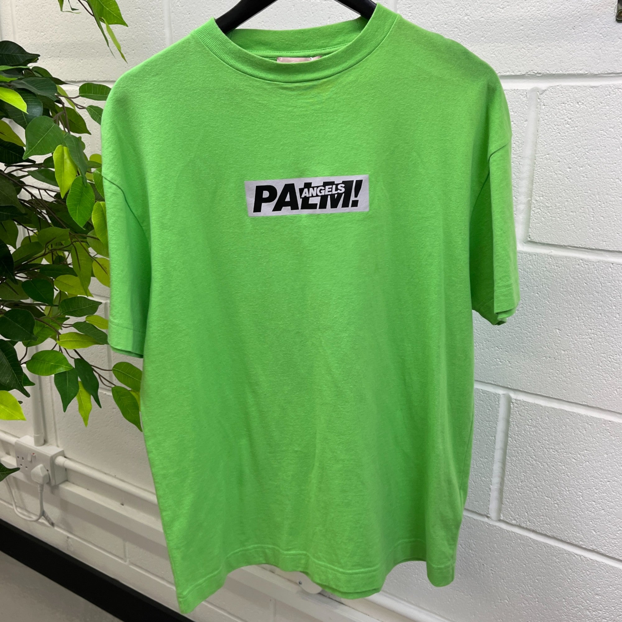 Men's Logo Print T-Shirt Green Size S