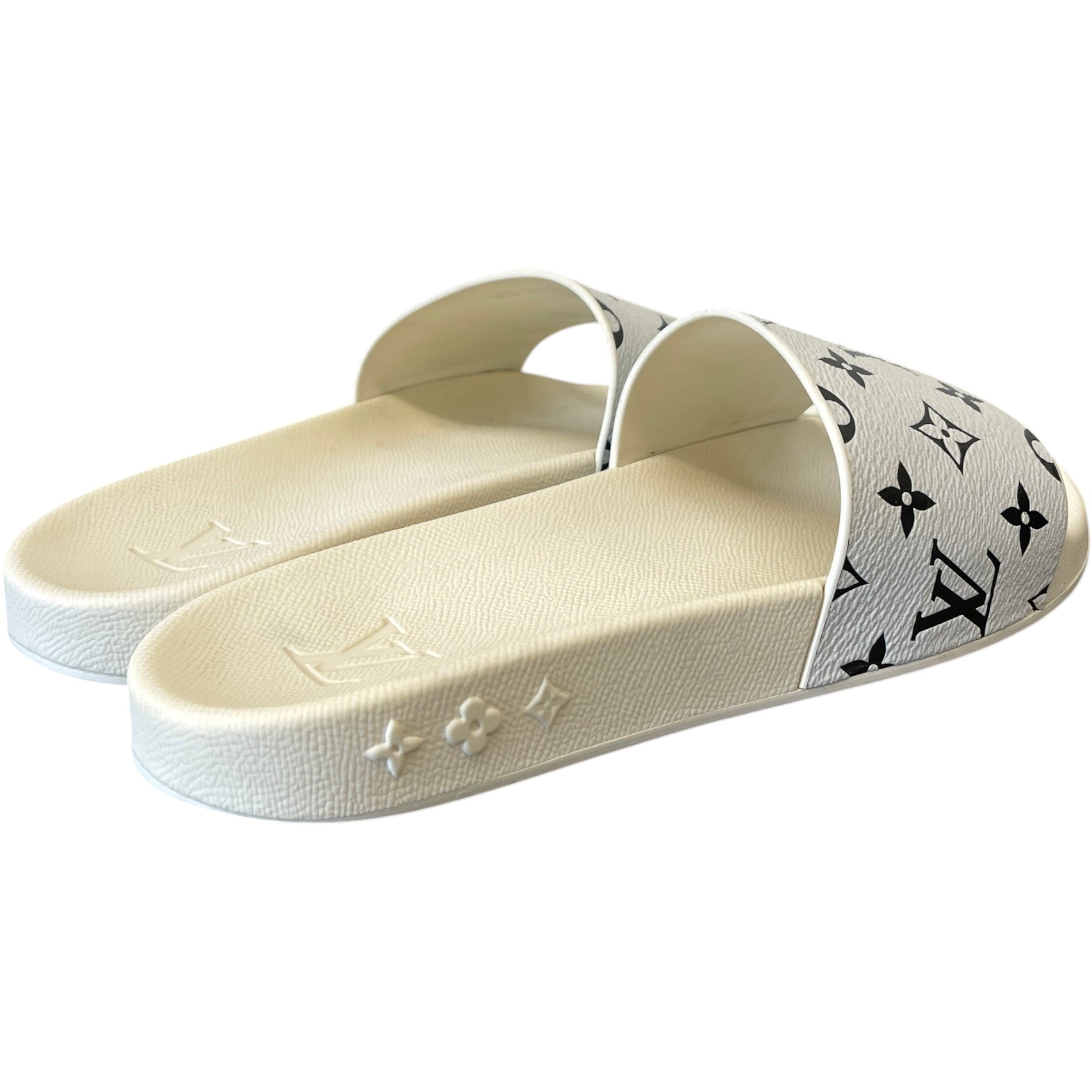 Men's Monogram Slides White Size EU 42.5 / UK 8.5