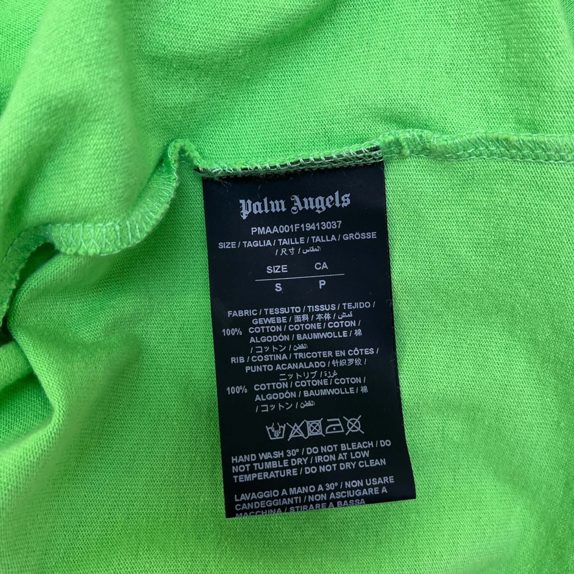 Men's Logo Print T-Shirt Green Size S