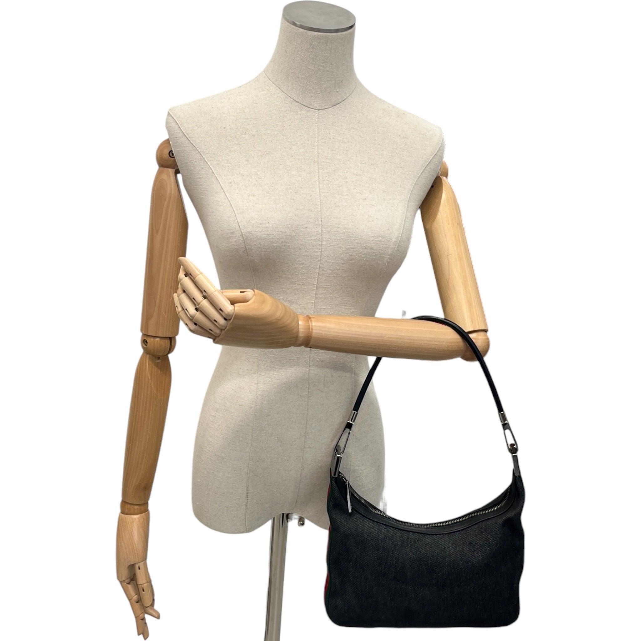 Women's Web Stripe Shoulder Bag Navy