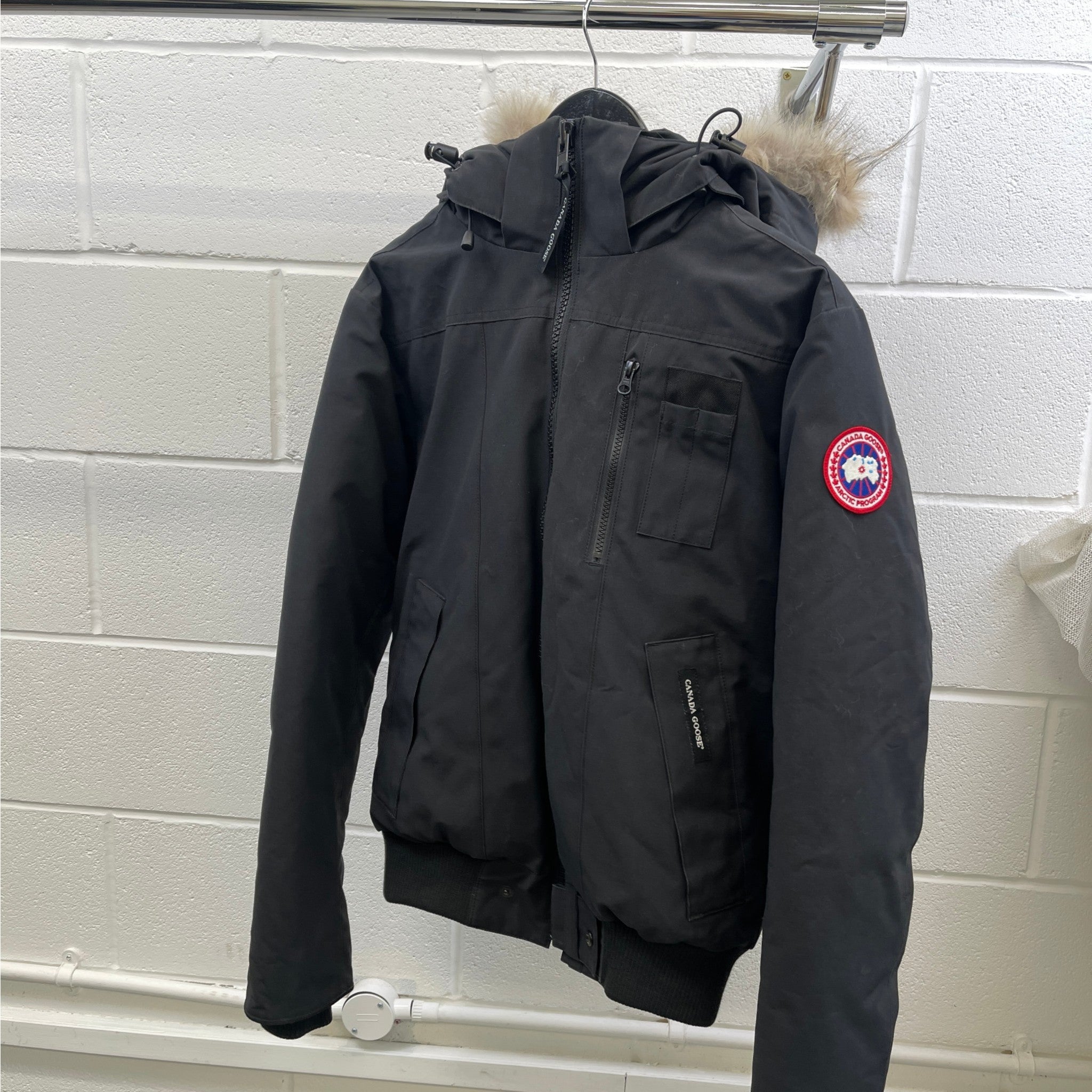 Men's Borden Bomber Down Jacket Black Size S