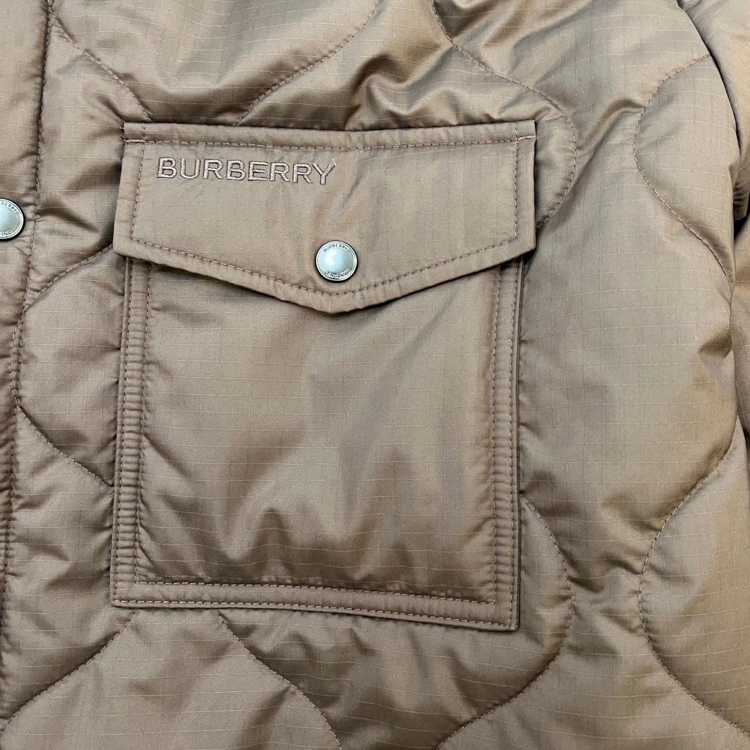 Men's Reversible Quilted Jacket Brown Size XL