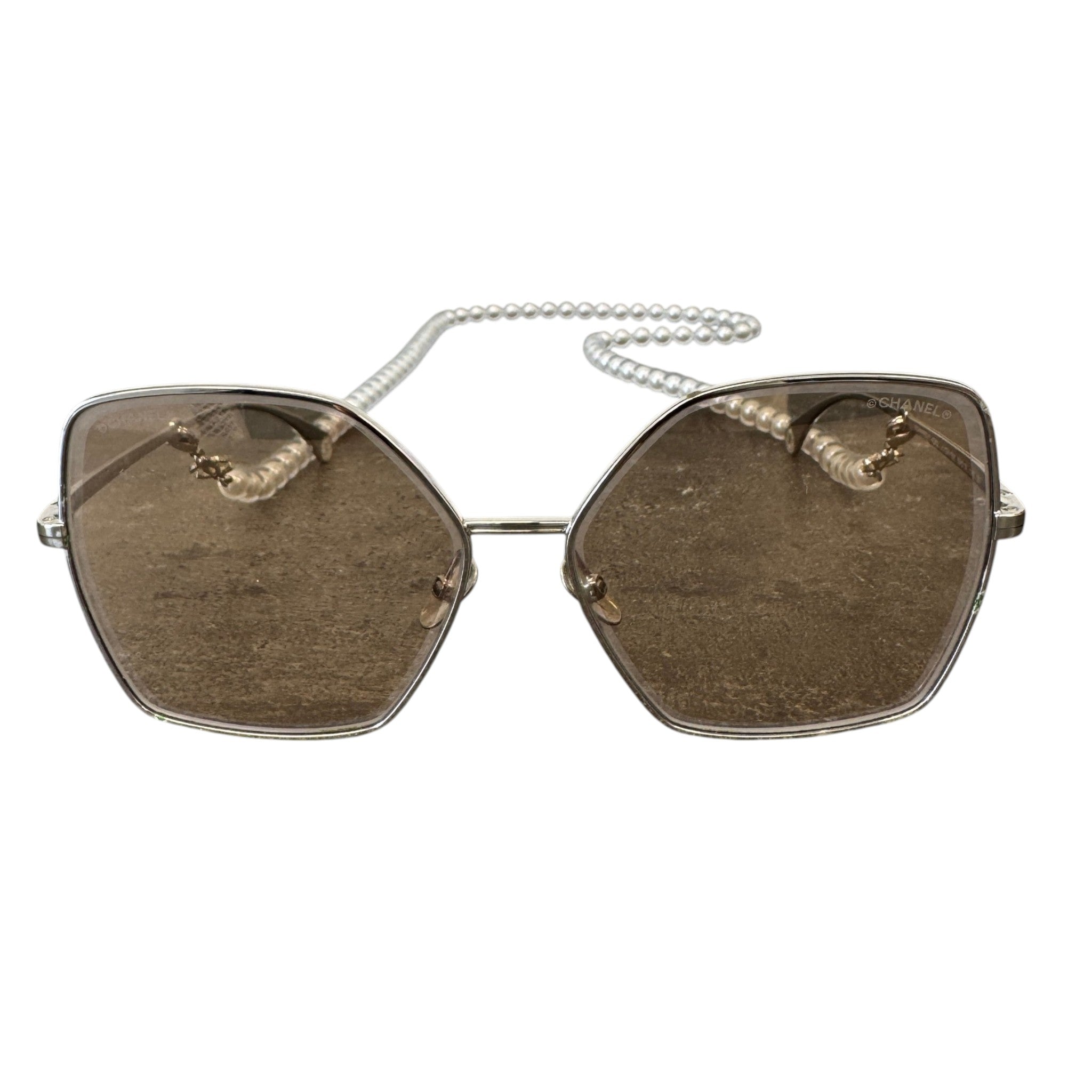 Women's Pearl Chain 4262 Sunglasses Silver