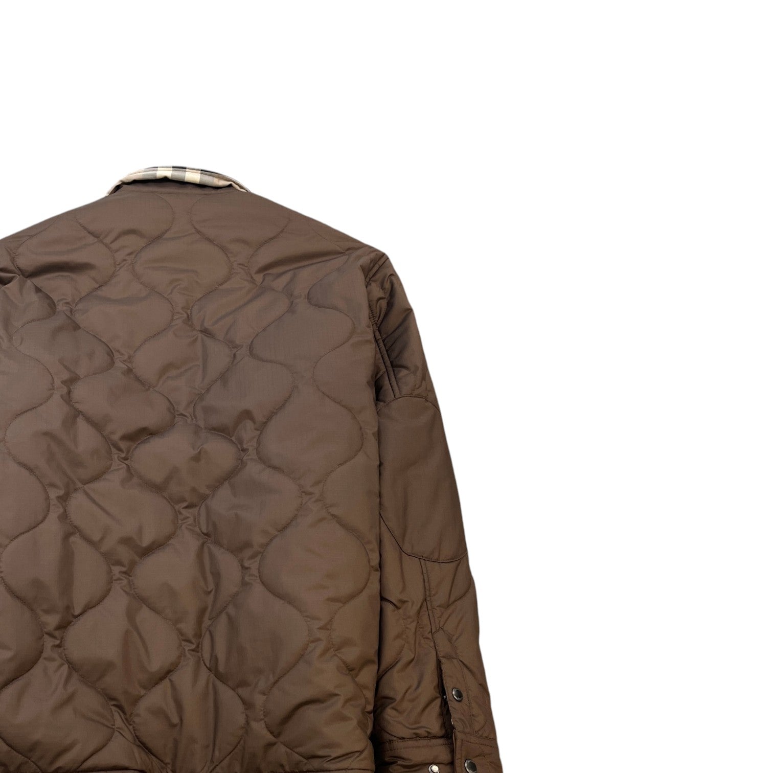 Men's Reversible Quilted Jacket Brown Size XL