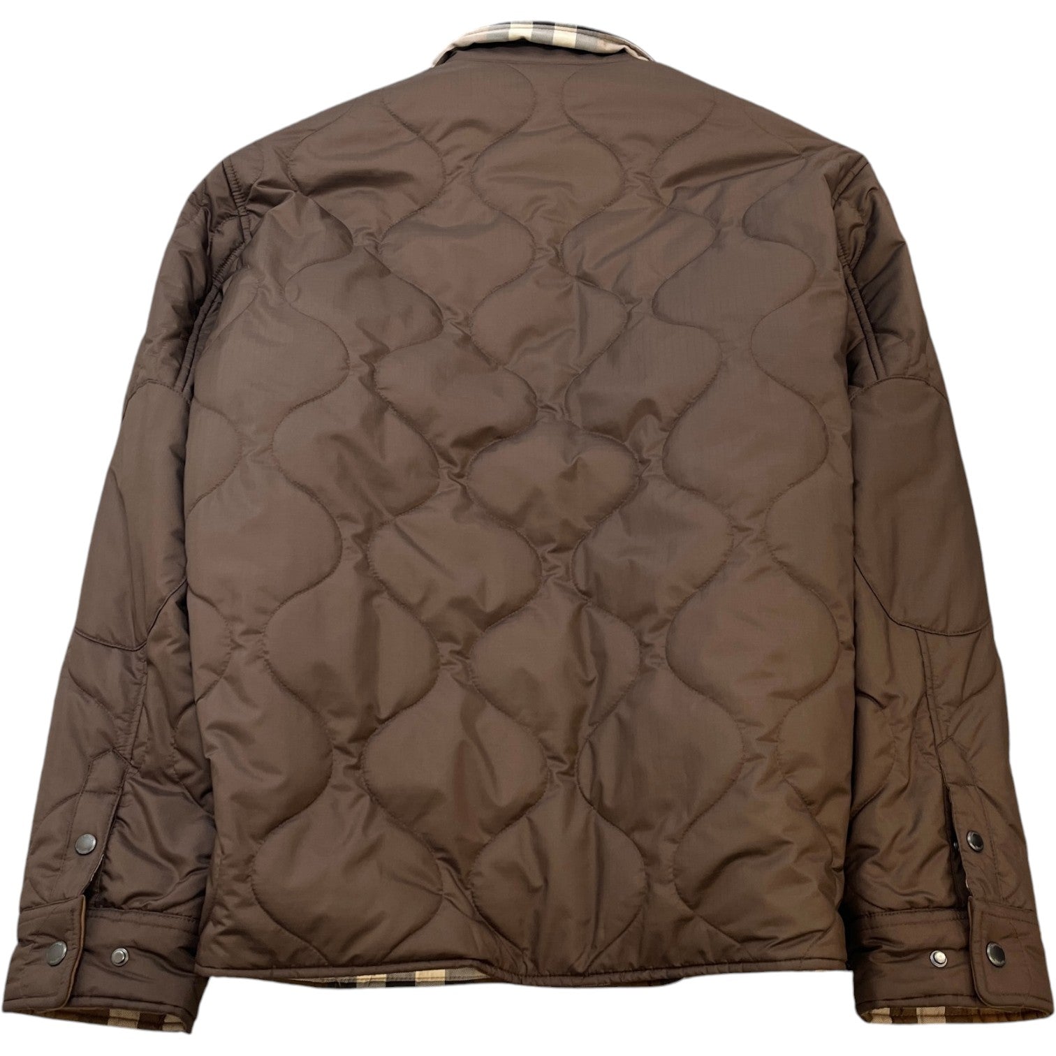 Men's Reversible Quilted Jacket Brown Size XL