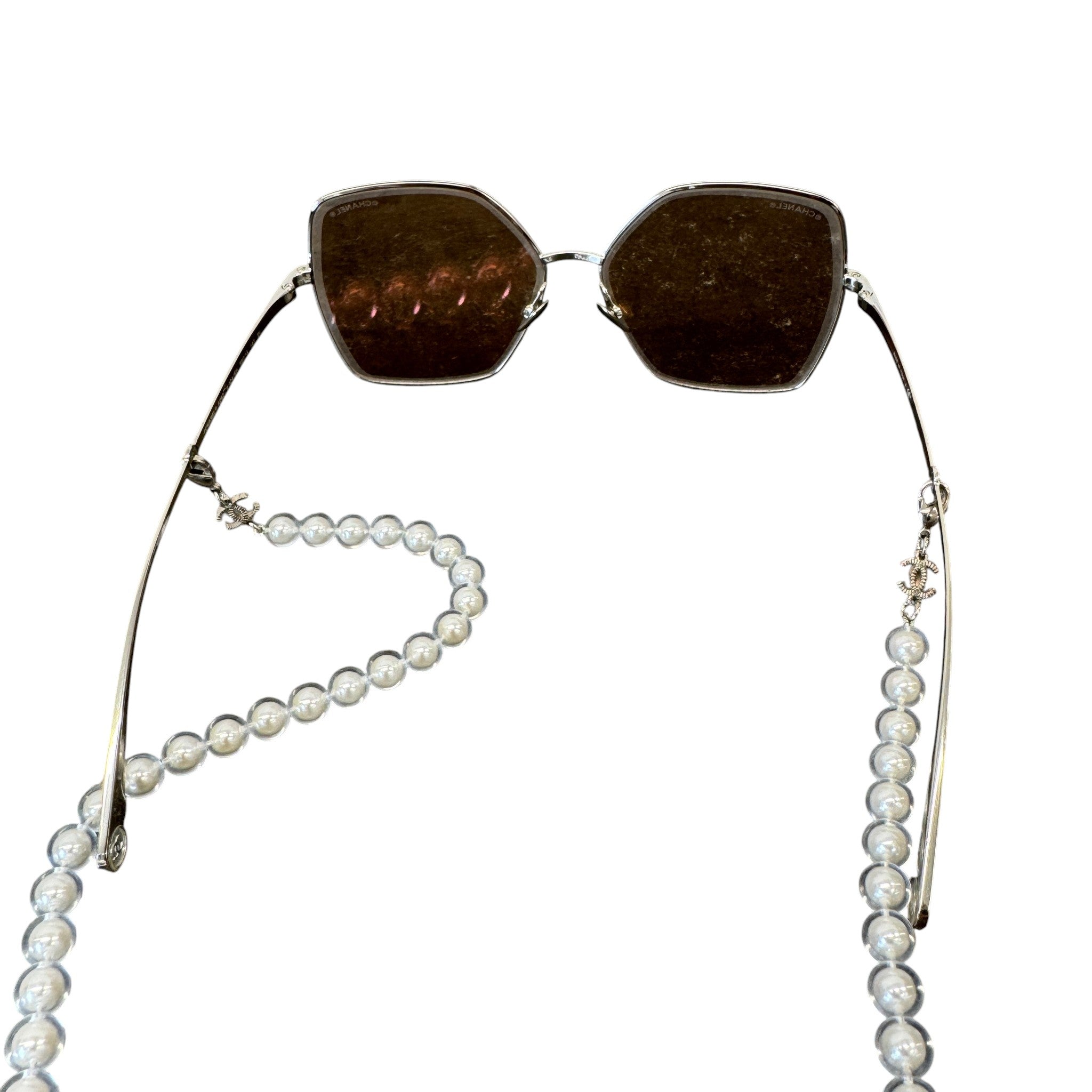 Women's Pearl Chain 4262 Sunglasses Silver