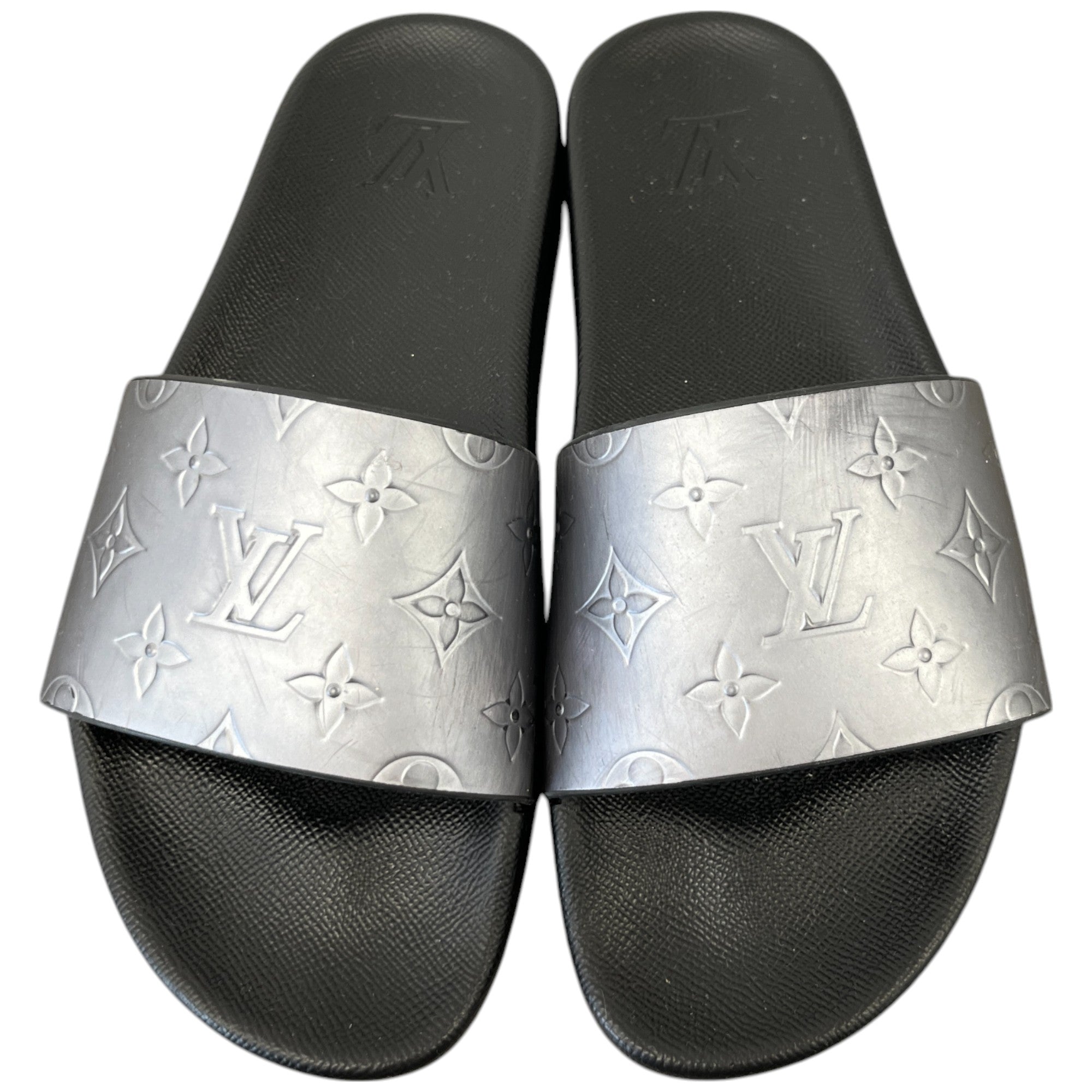 Men's Monogram Waterfront Slides Silver Size EU 41 / UK 7
