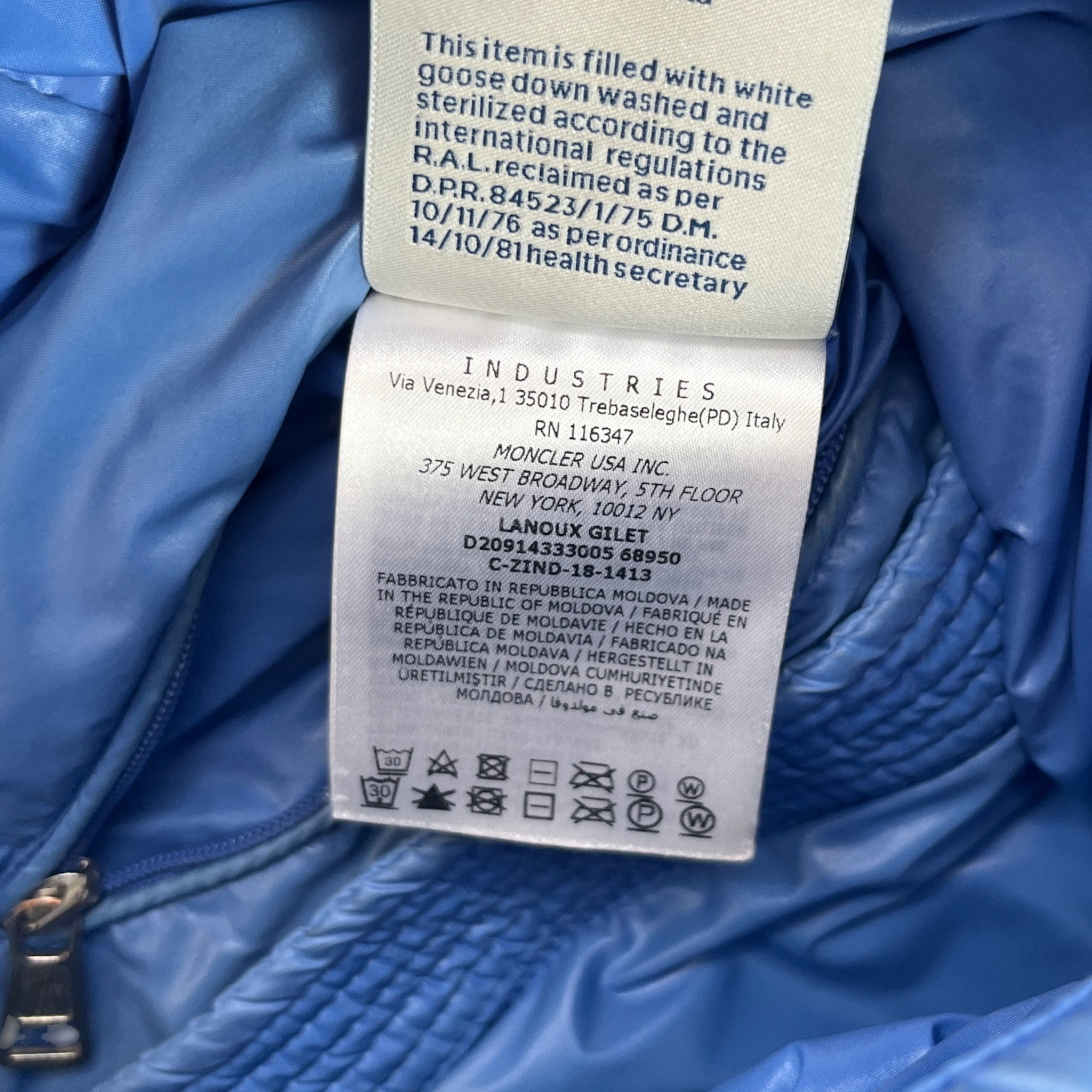 Men's Lanoux Gilet Blue Size 4 / XL