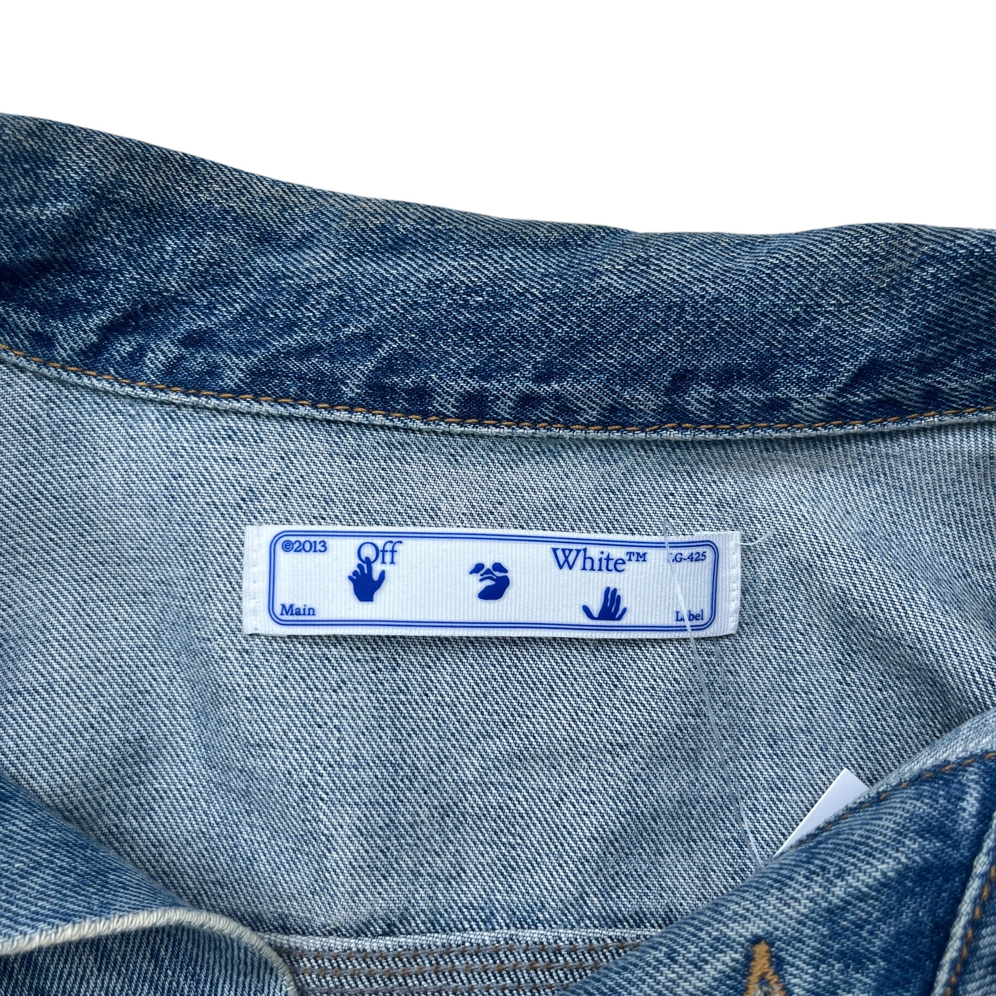 Men's Apple Logo Denim Jacket Blue Size S