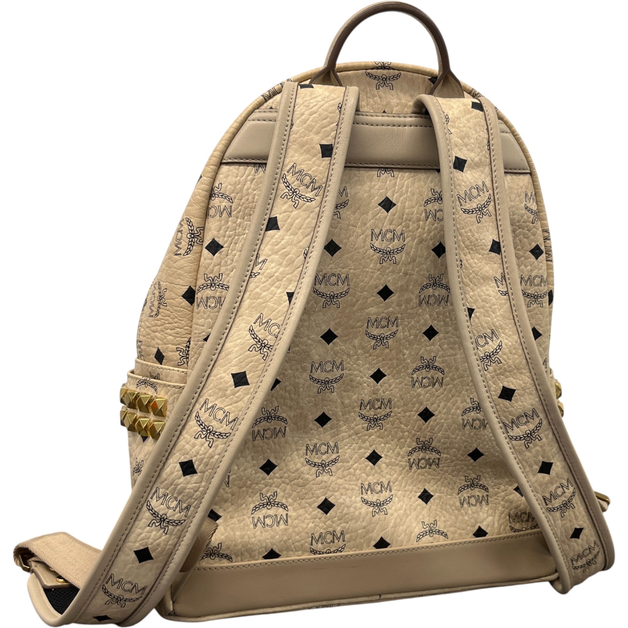 Men's Stark Side Studs Backpack Beige