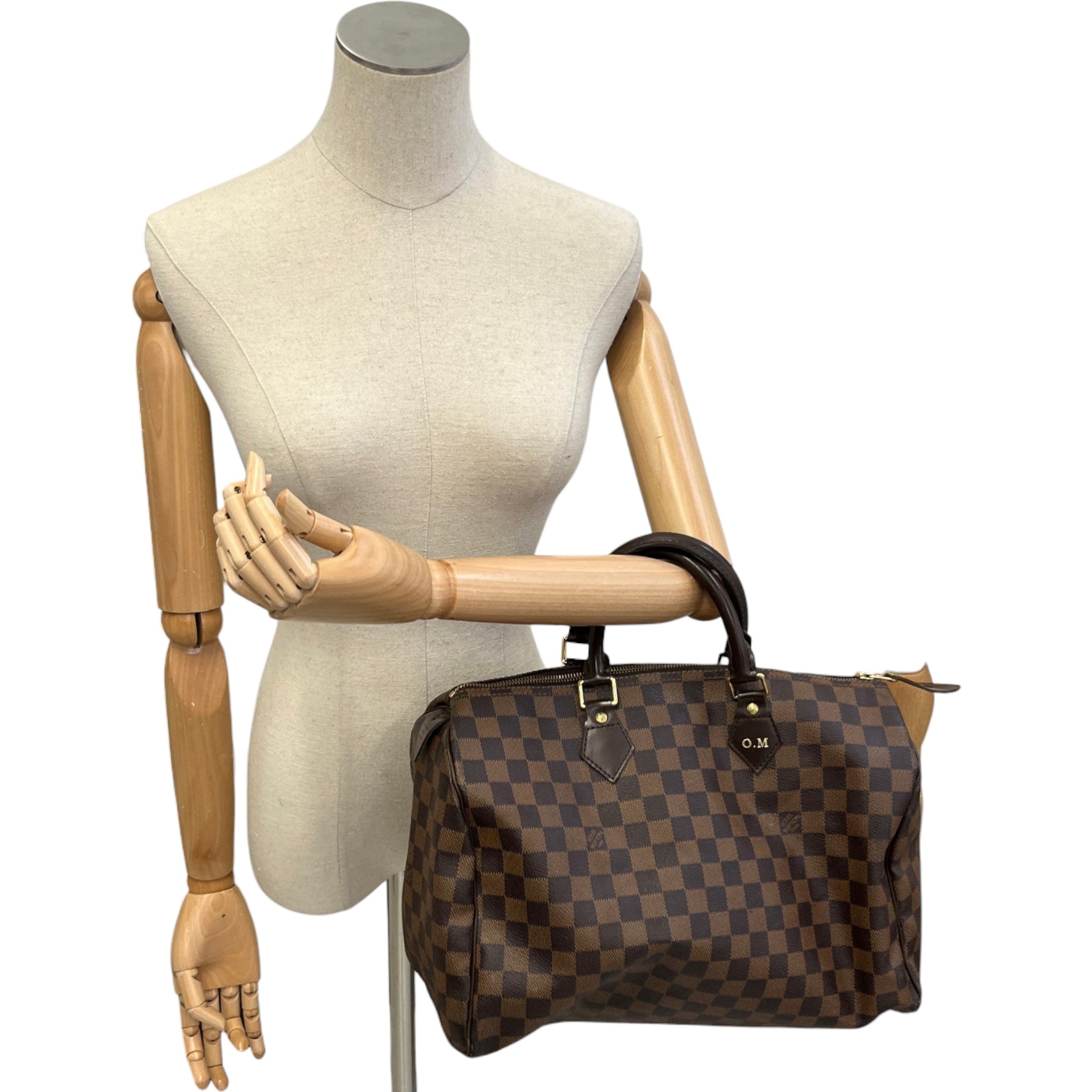 Women's Damier Ebène Speedy 30 Bag Brown