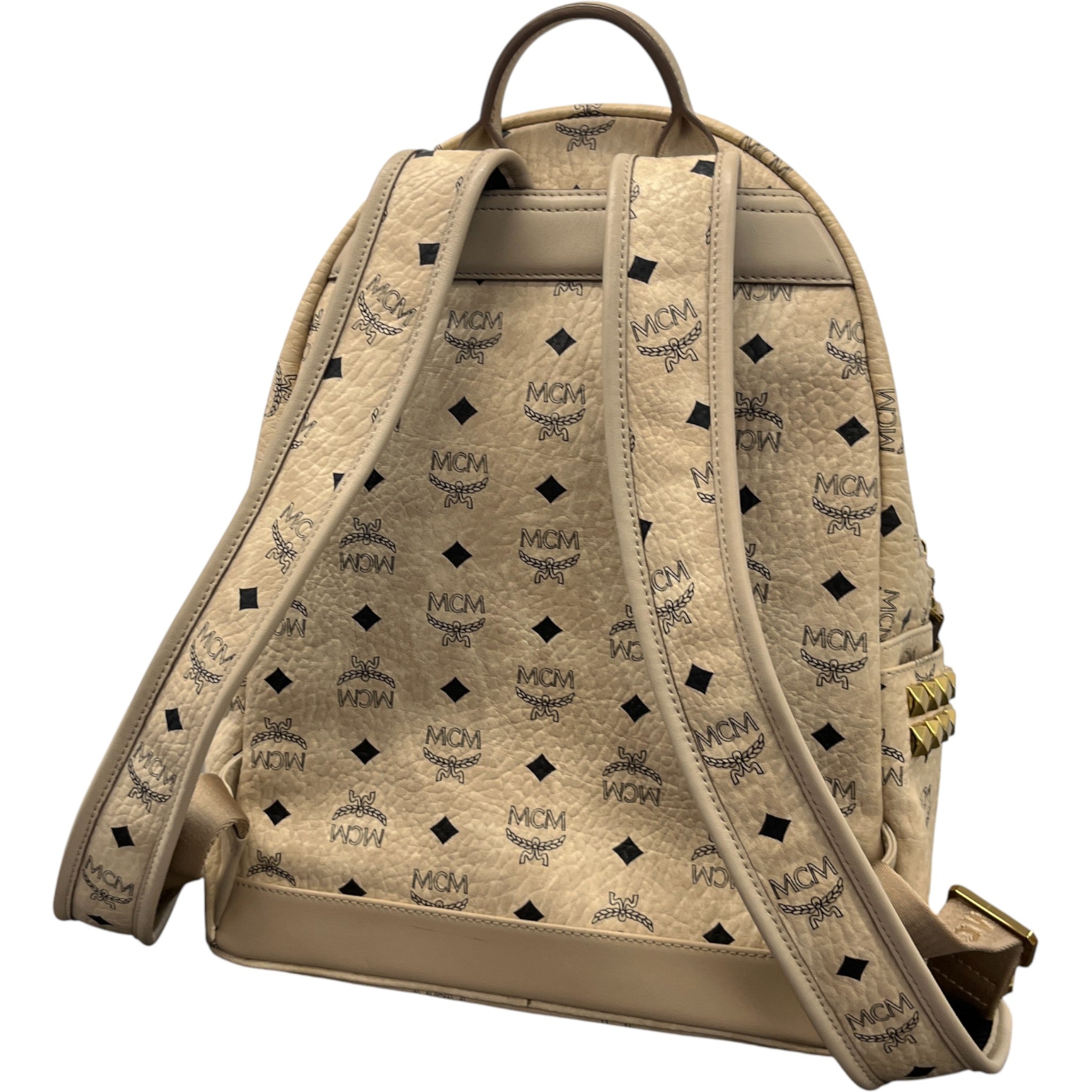 Men's Stark Side Studs Backpack Beige