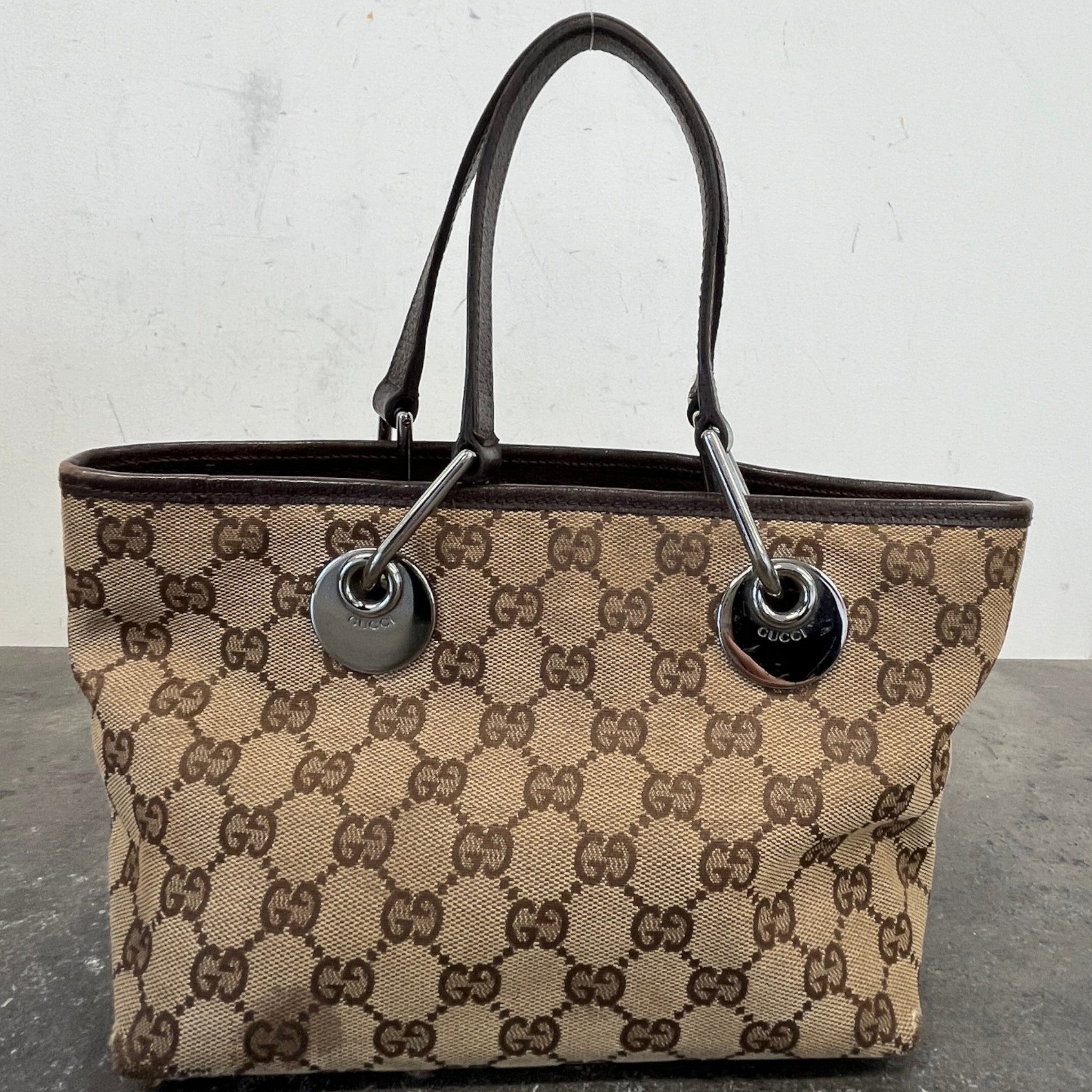 Women's Gg Supreme Mini Eclipse Tote Bag Brown