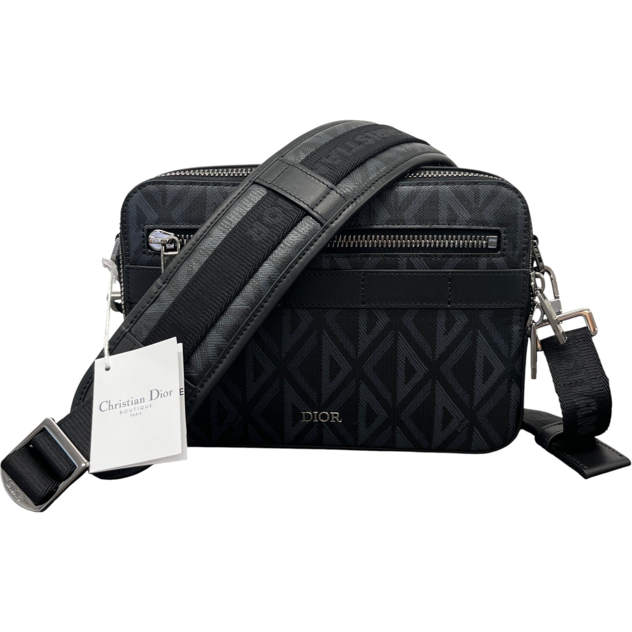 Men's Safari Oblique Messenger Bag Black