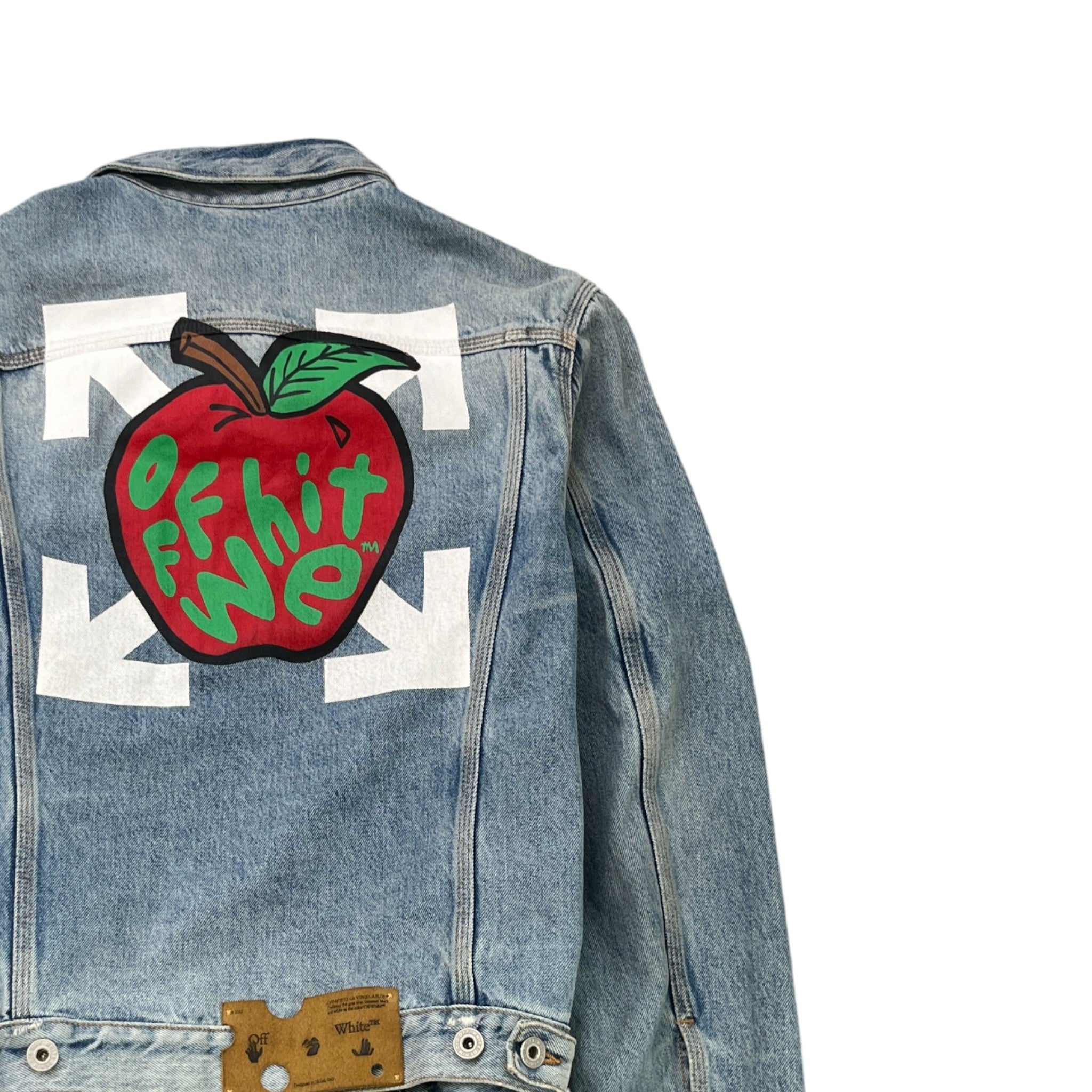 Men's Apple Logo Denim Jacket Blue Size S