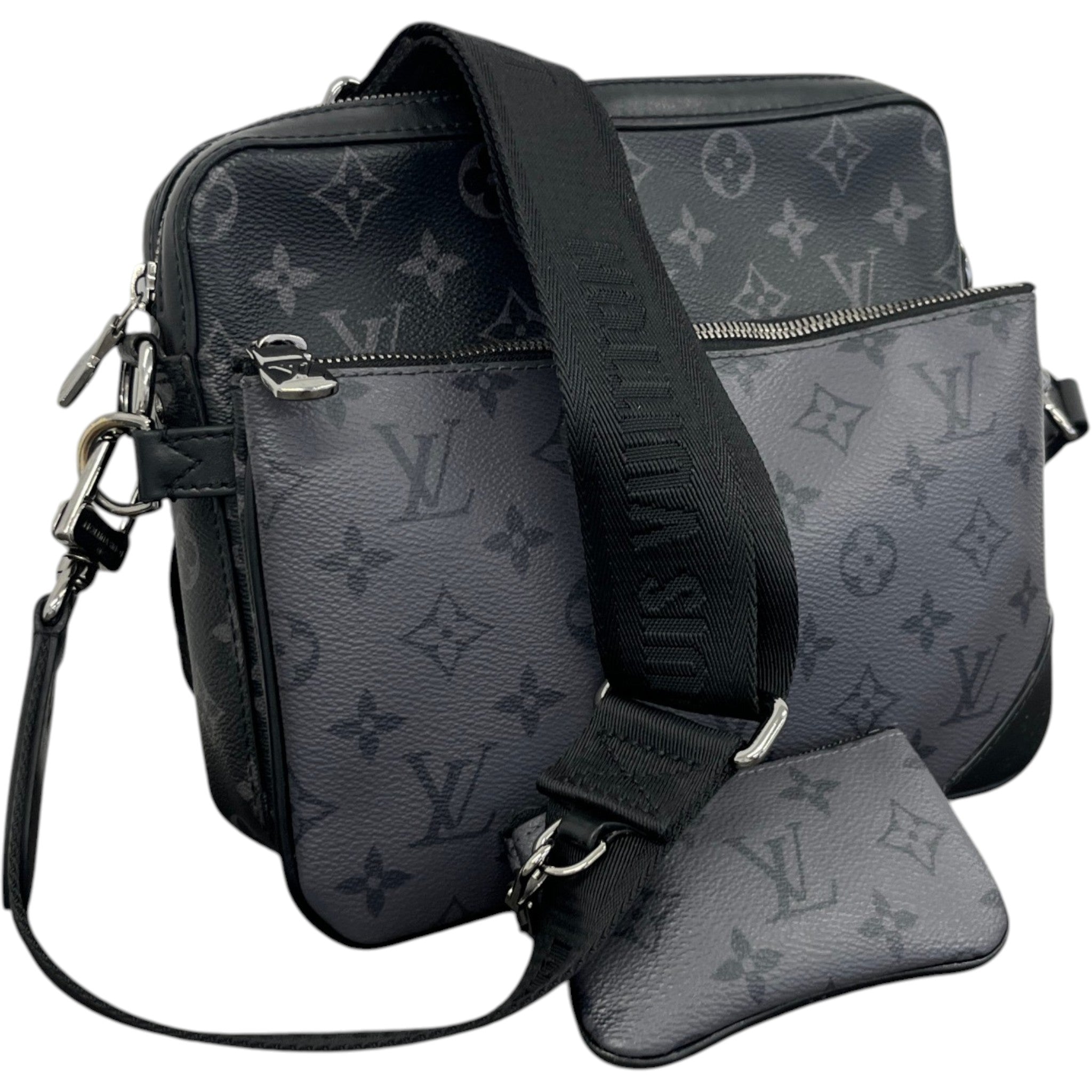 Men's Monogram Eclipse Trio Messenger Bag Charcoal