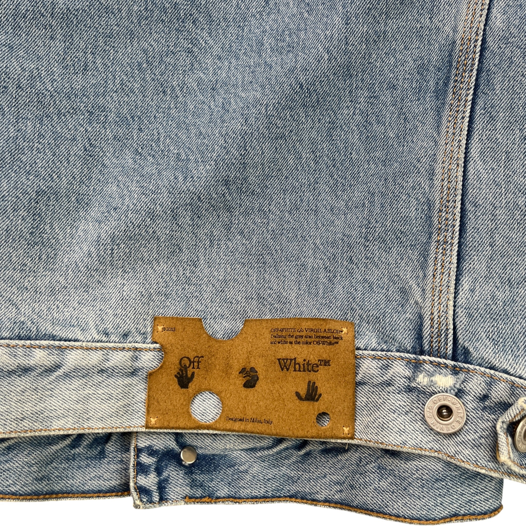 Men's Apple Logo Denim Jacket Blue Size S