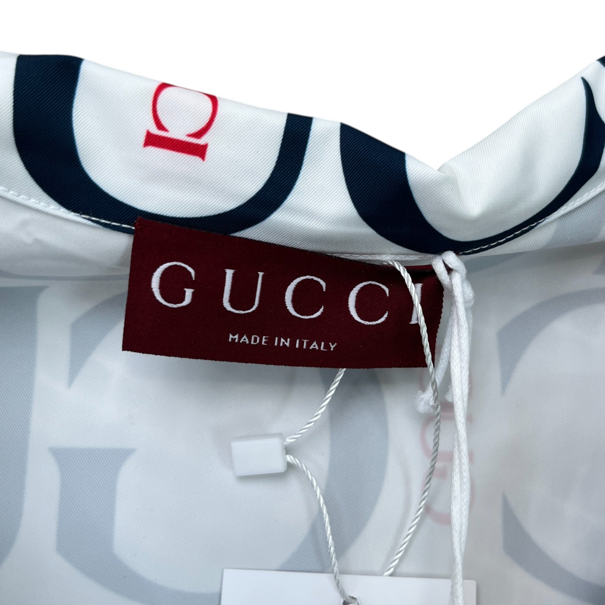 Men's Logo Bowling Shirt White Size IT 52 / UK XL