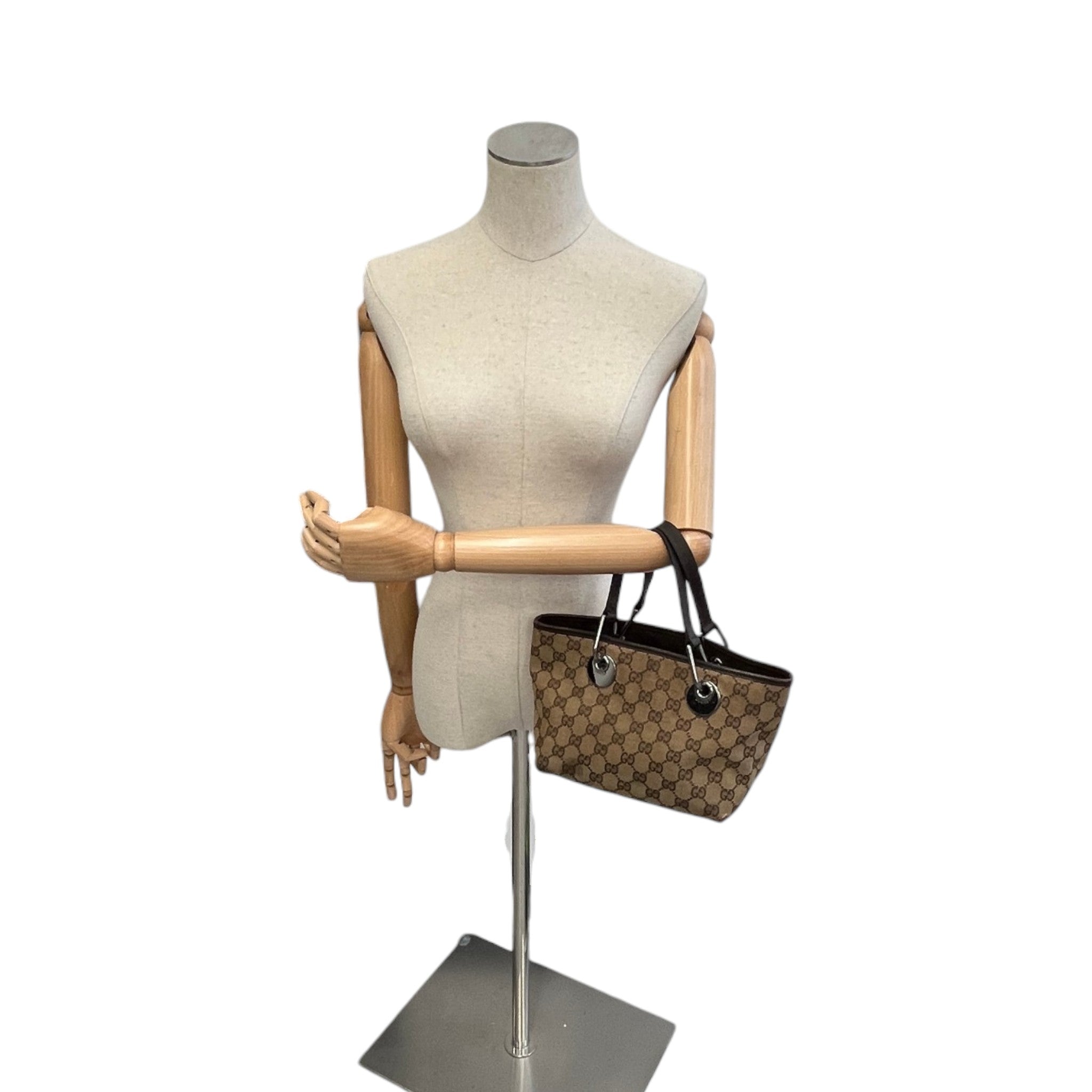 Women's Gg Supreme Mini Eclipse Tote Bag Brown