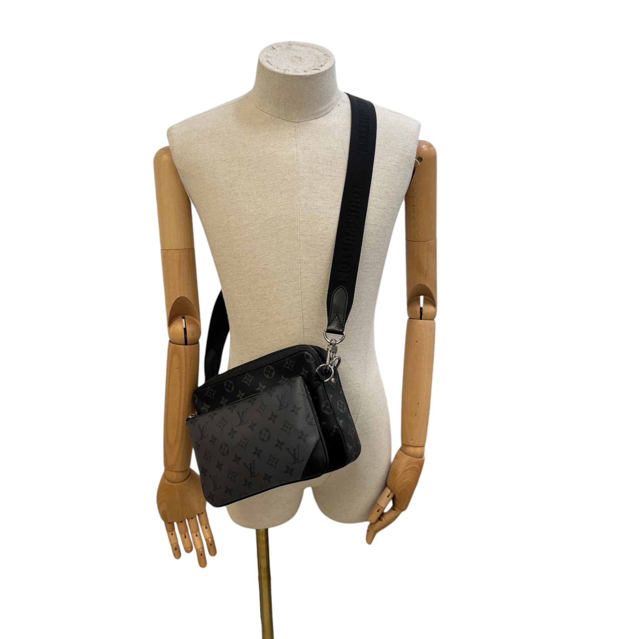 Men's Monogram Eclipse Trio Messenger Bag Charcoal