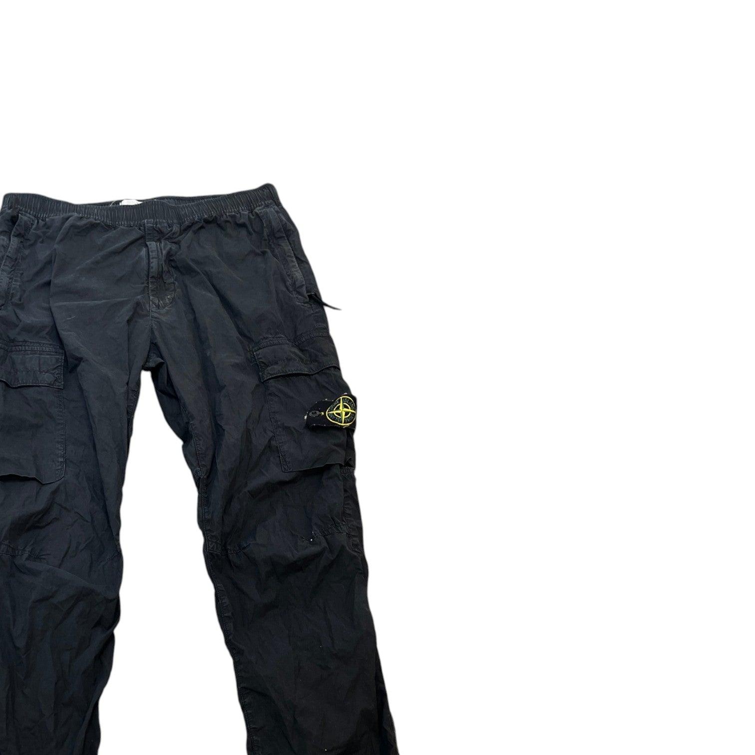 Men's Applique Logo Cargos Navy Size Waist 34"