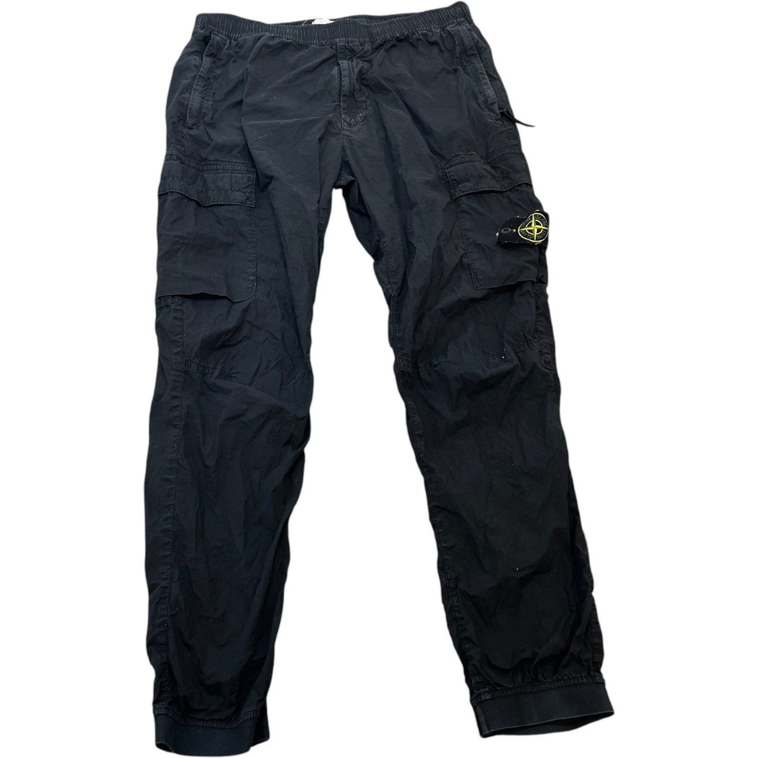 Men's Applique Logo Cargos Navy Size Waist 34"