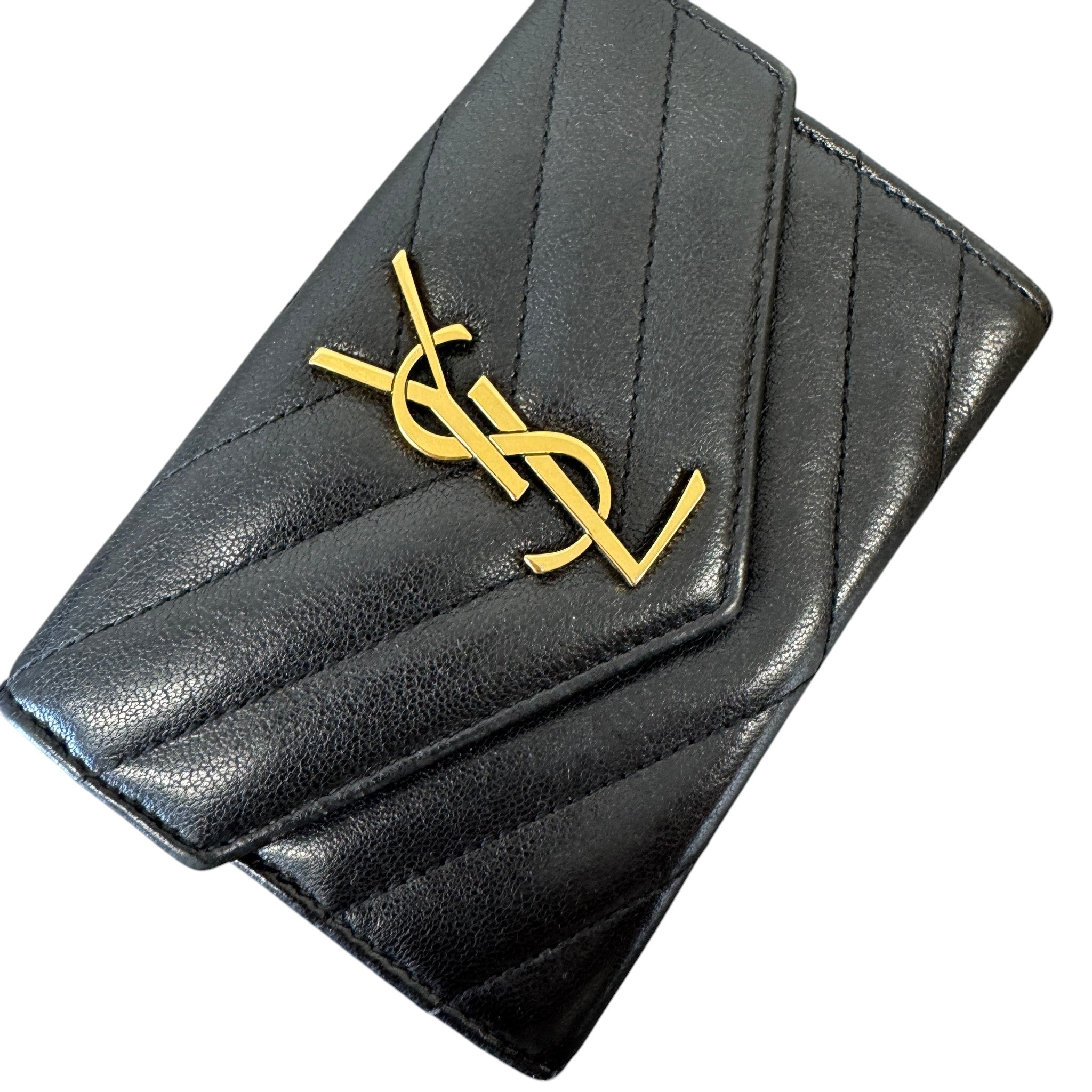 Women's Cassandre Matelassé Small Envelope Wallet Black