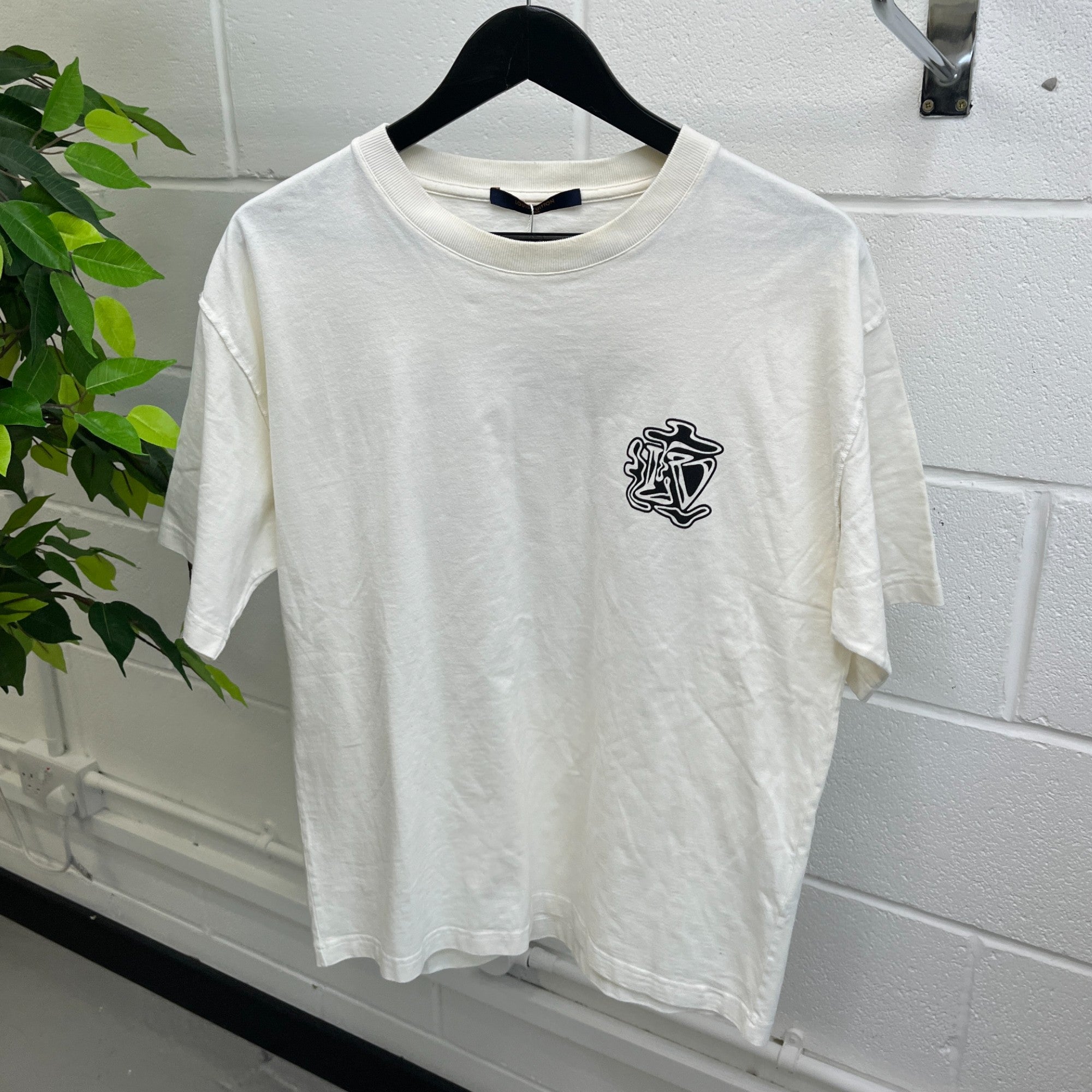 Men's Lv Smoke T-Shirt Cream Size L