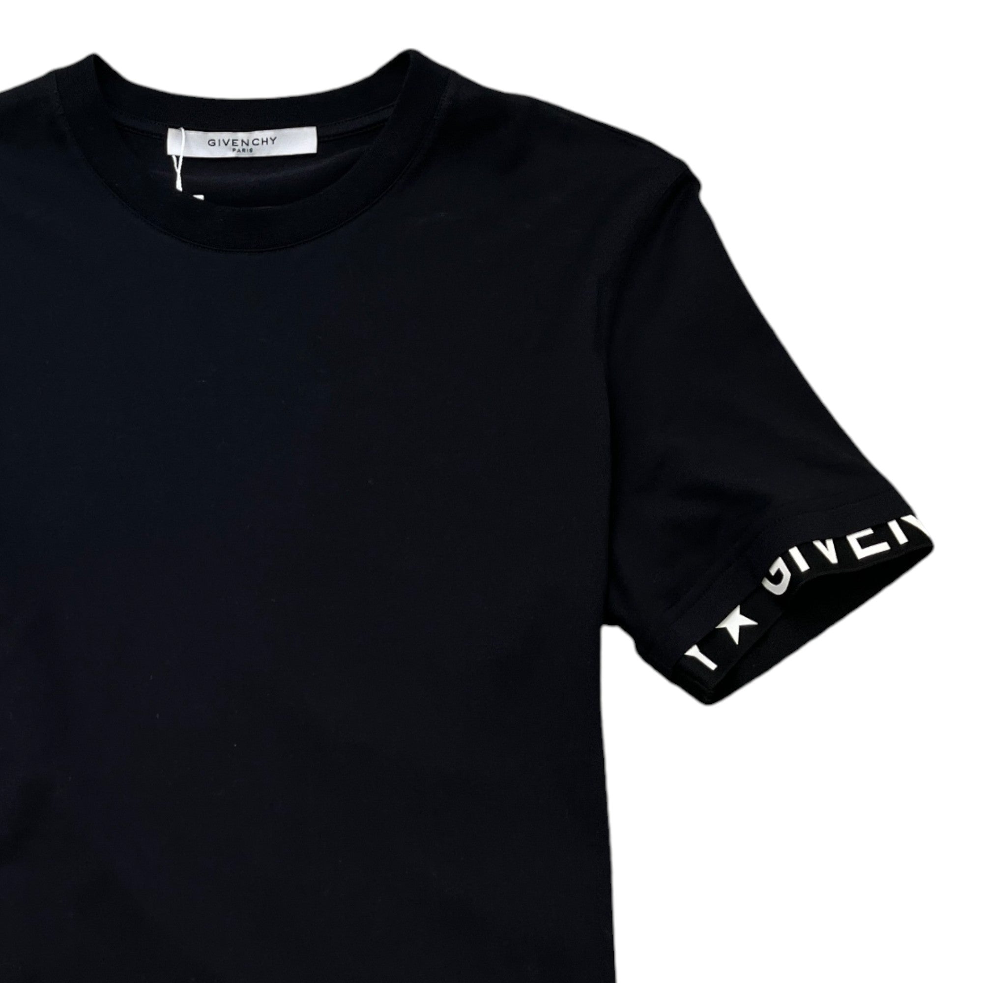 Men's Tape Logo T-Shirt Black Size S