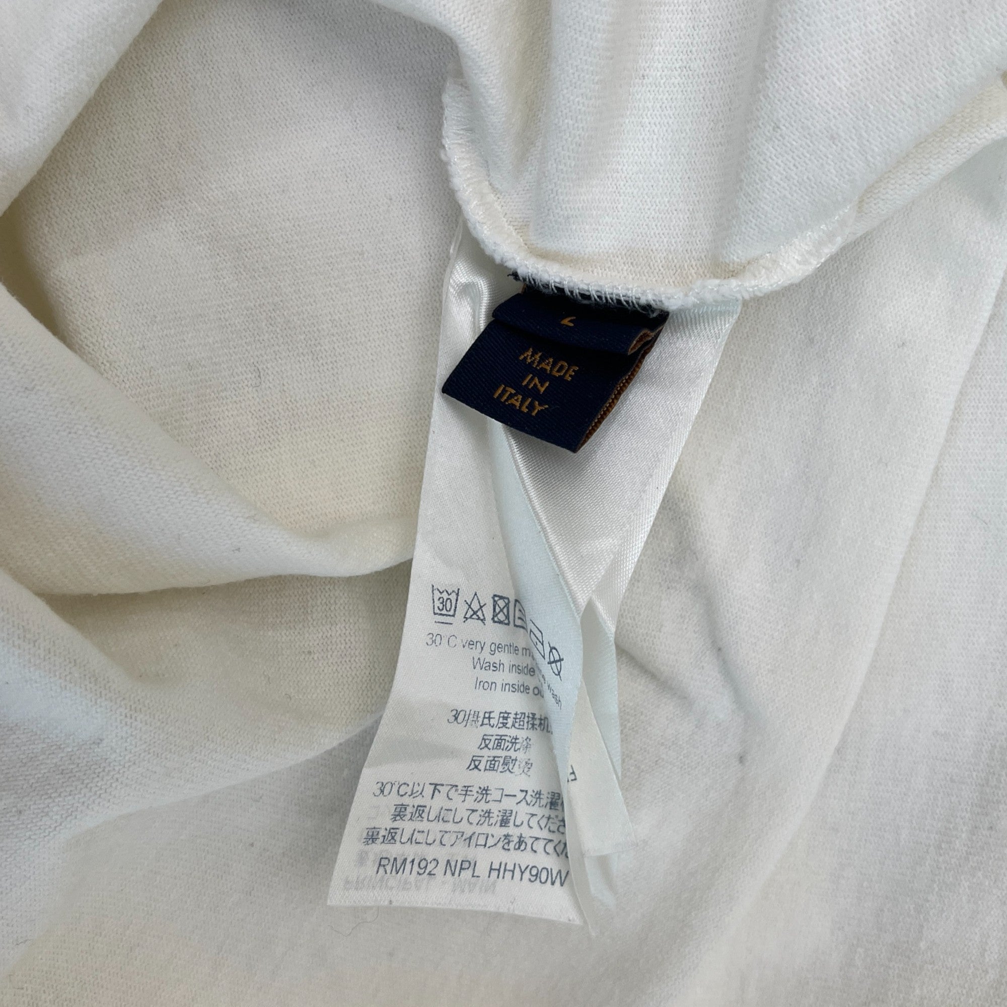 Men's Lv Smoke T-Shirt Cream Size L