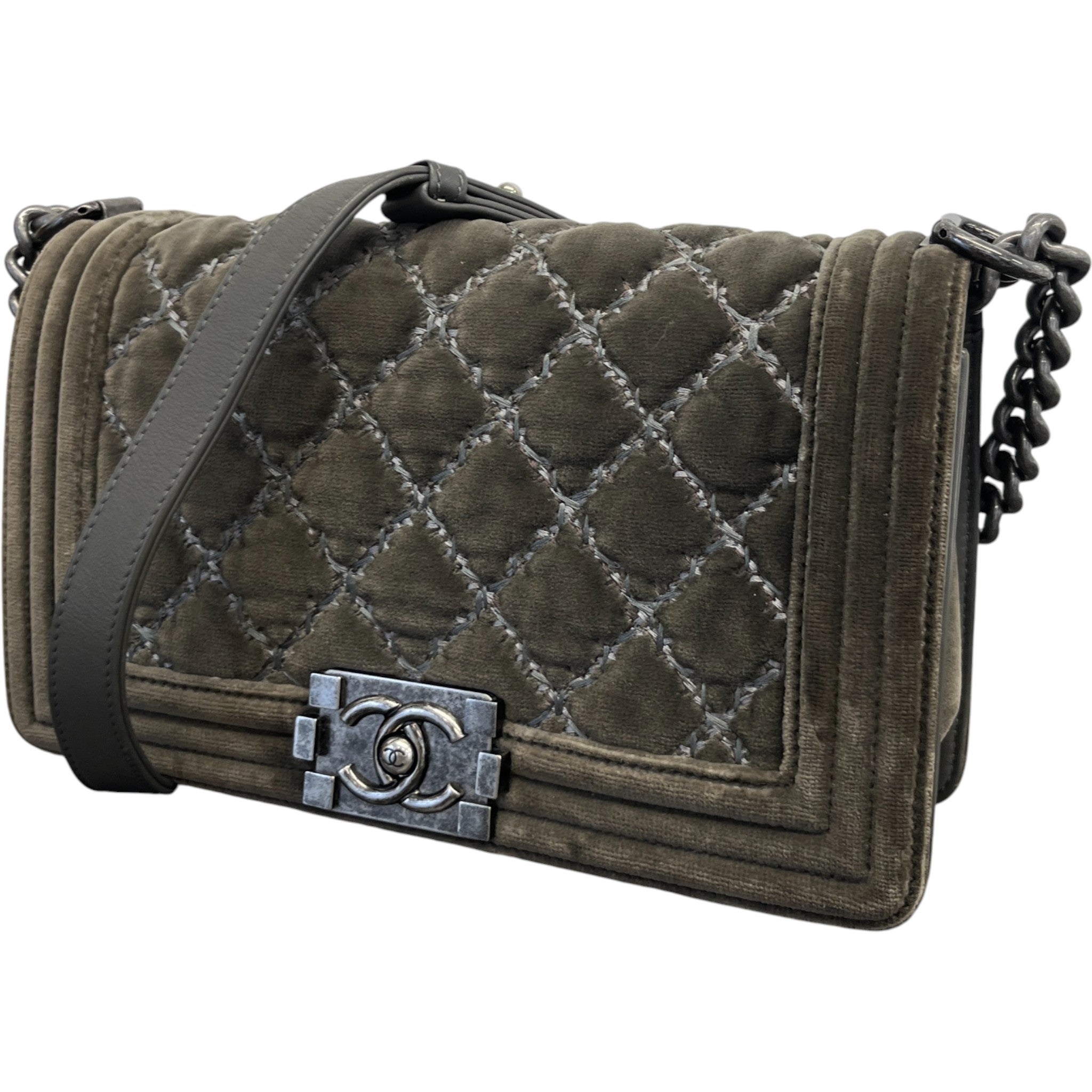 Women's Old Medium Boy Bag Grey