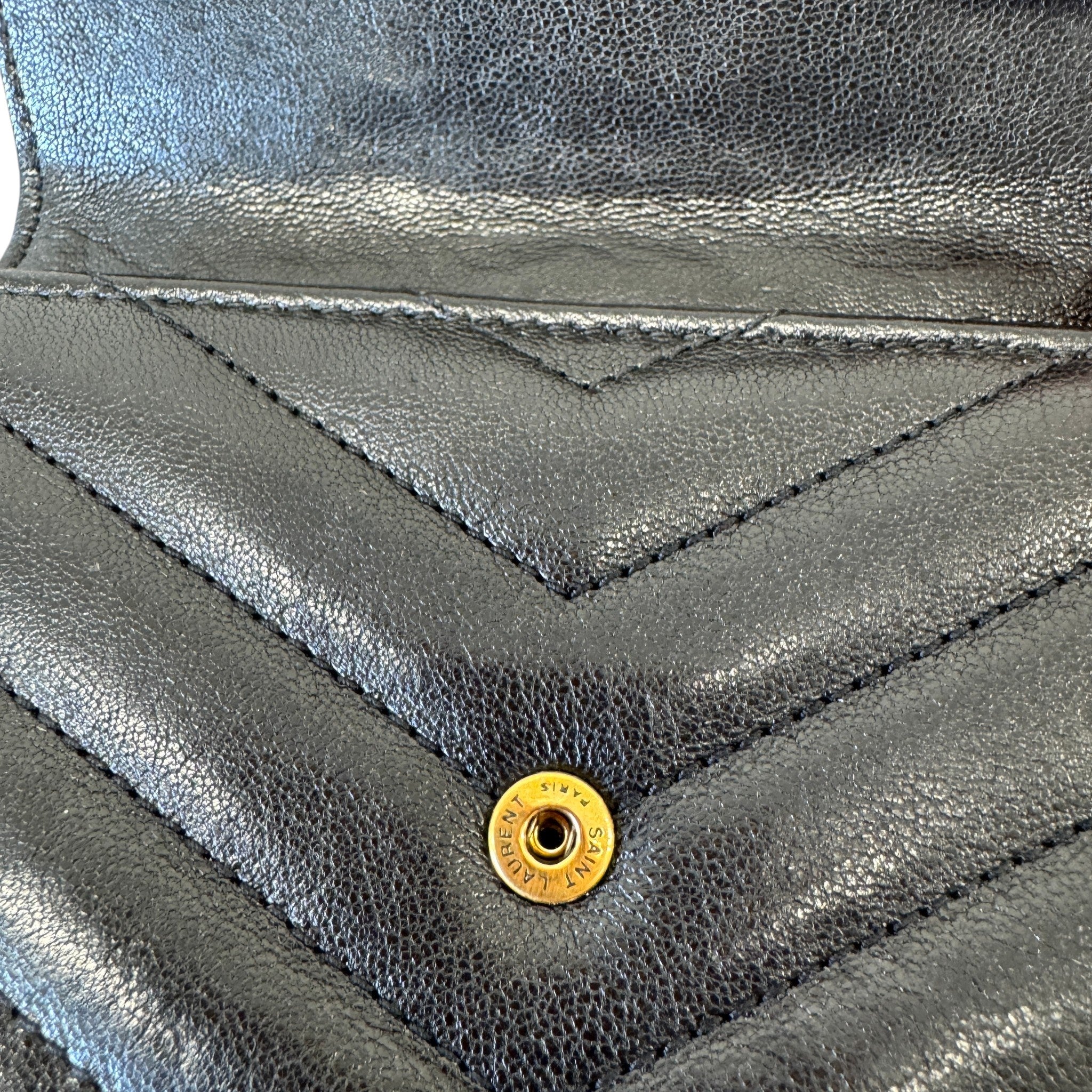 Women's Cassandre Matelassé Small Envelope Wallet Black