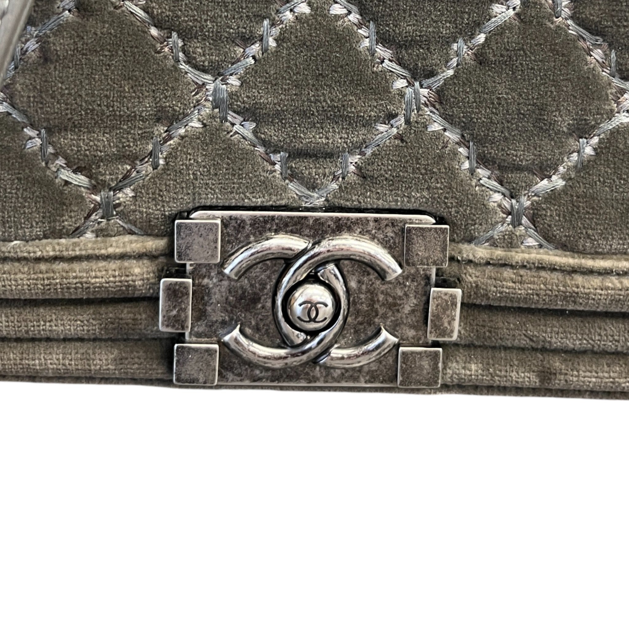 Women's Old Medium Boy Bag Grey